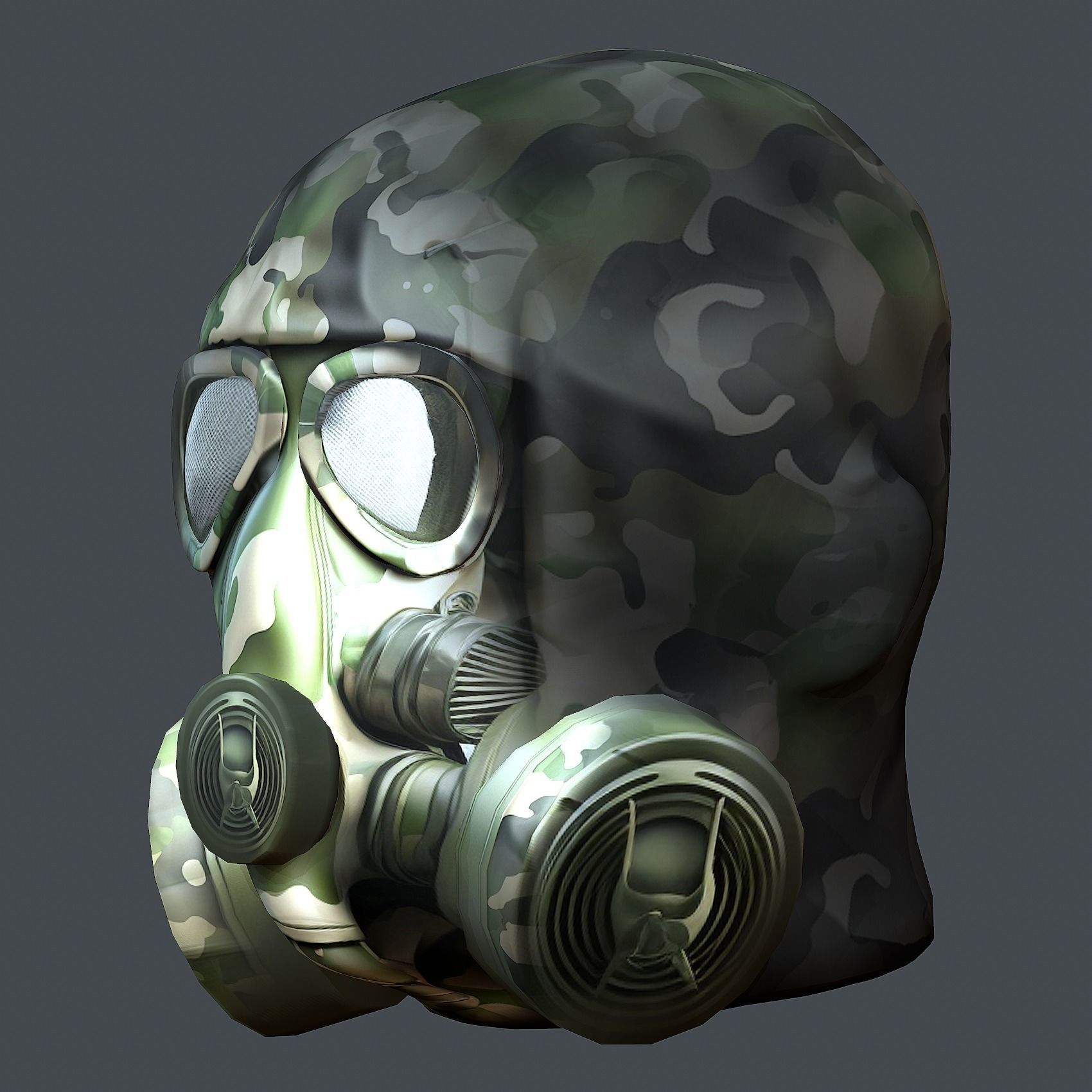 Helmet 3d model military combat Military Low-poly Low-poly 3D model_3