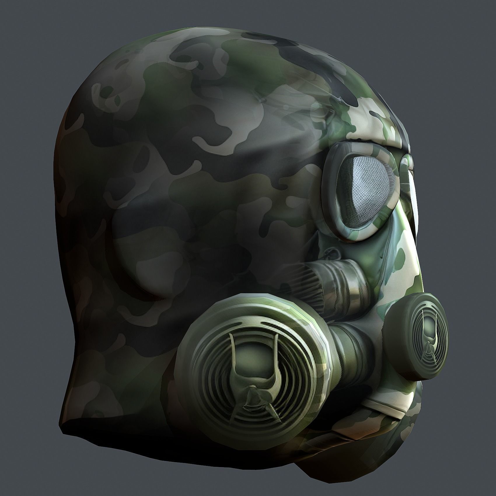 Helmet 3d model military combat Military Low-poly Low-poly 3D model_6