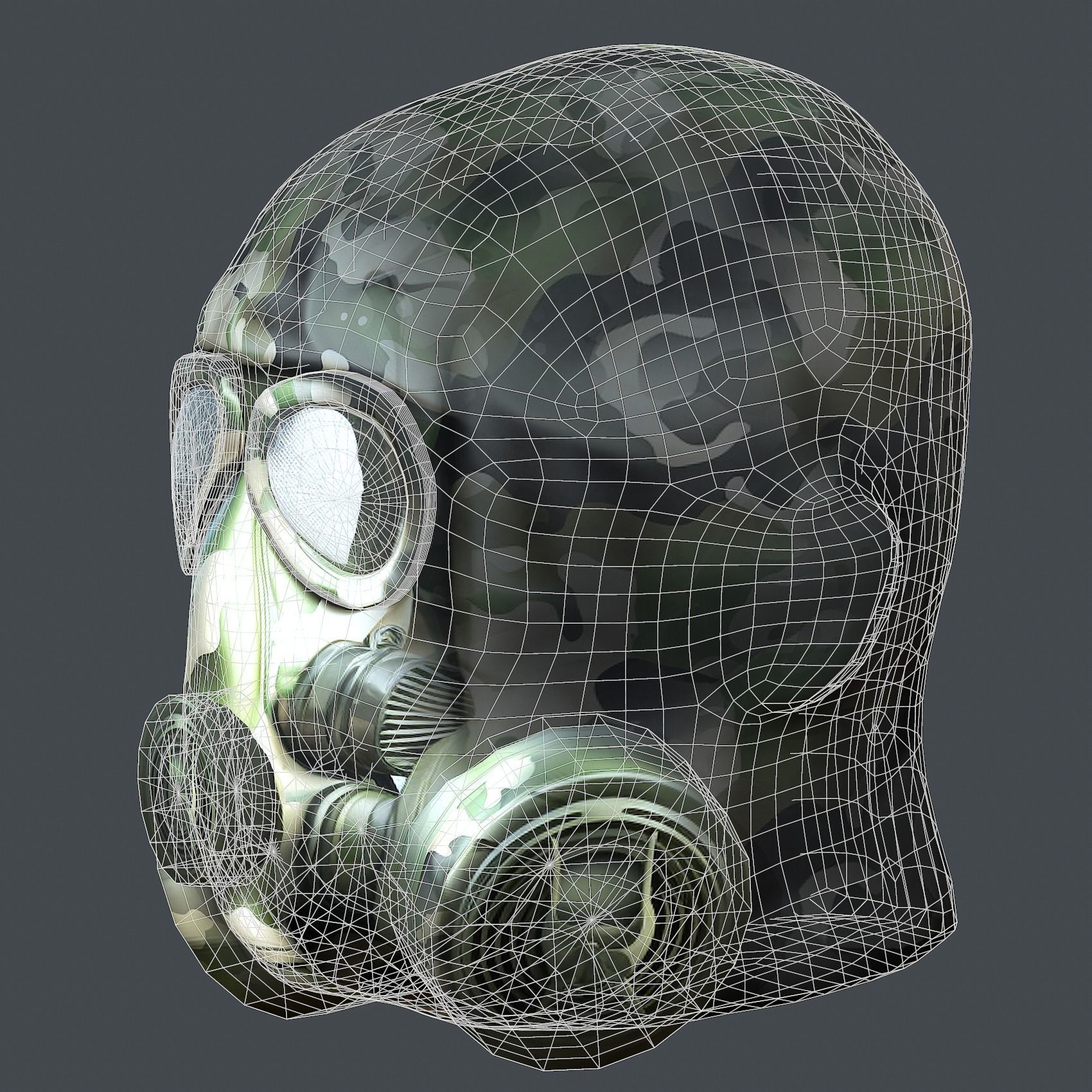 Helmet 3d model military combat Military Low-poly Low-poly 3D model_10