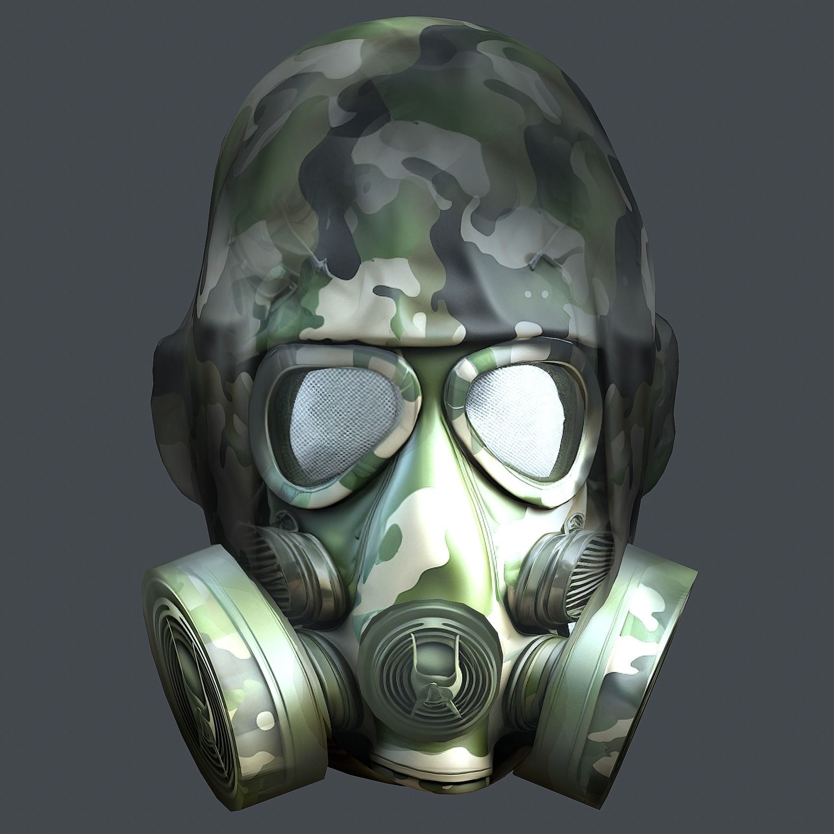 Helmet 3d model military combat Military Low-poly Low-poly 3D model_4