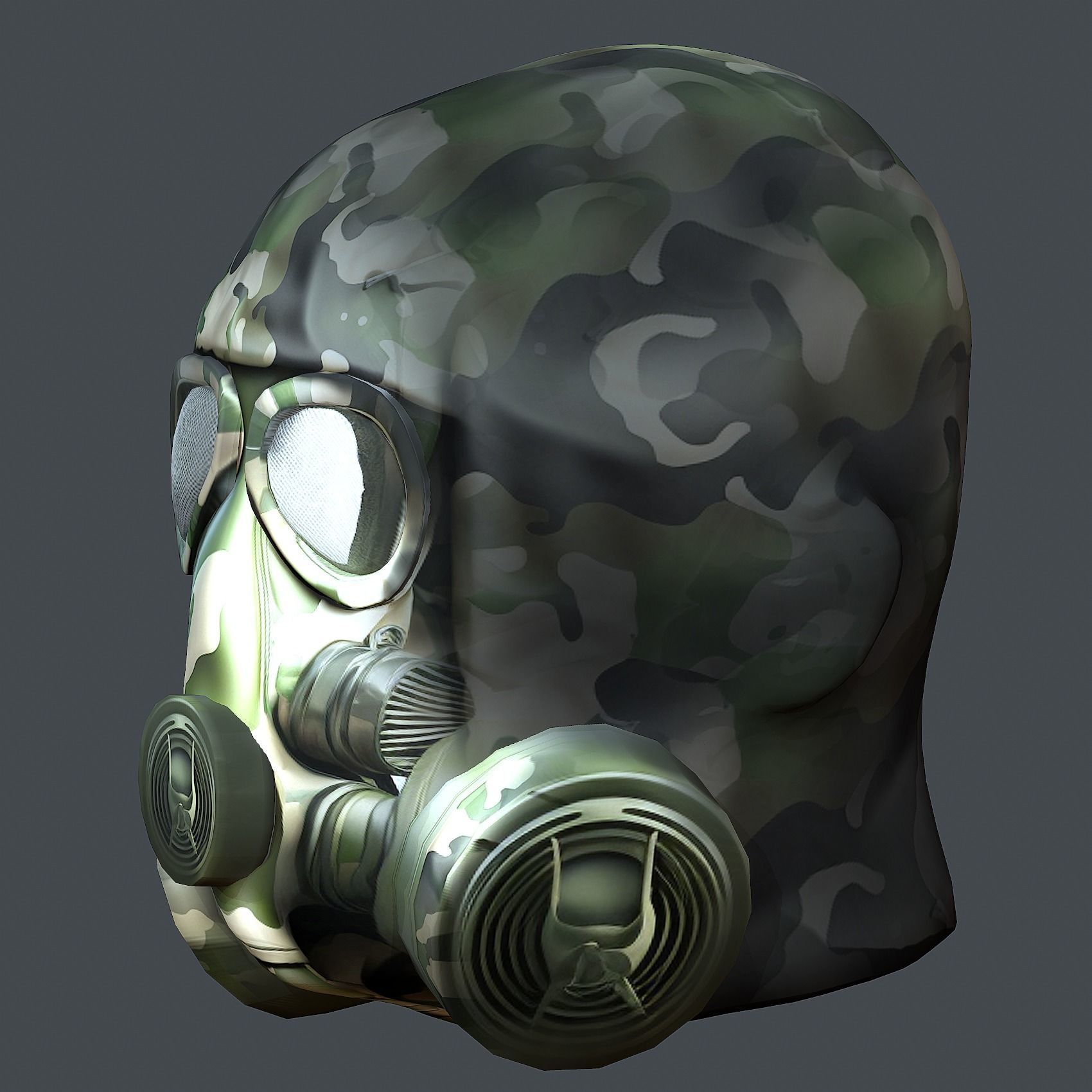 Helmet 3d model military combat Military Low-poly Low-poly 3D model_9