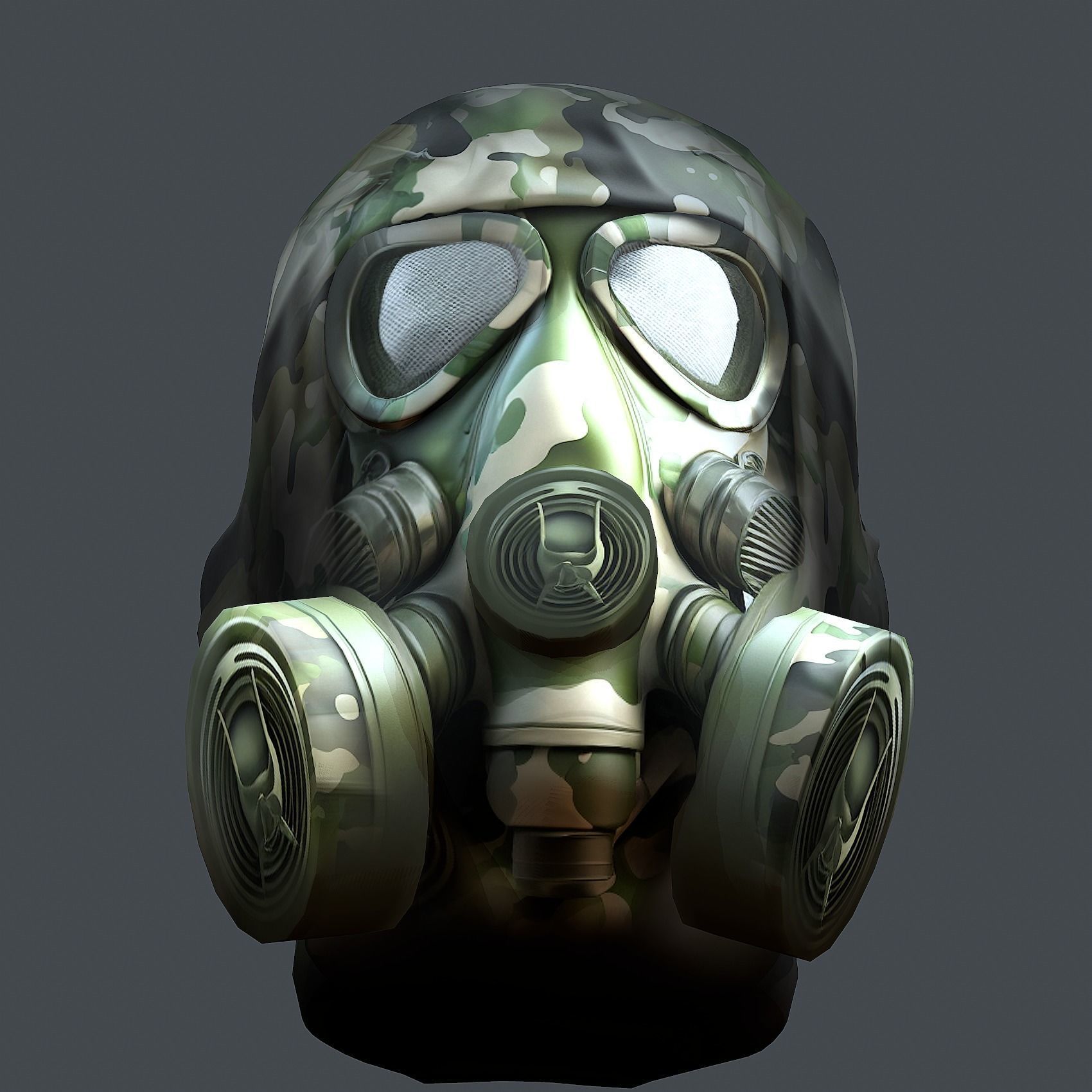 Helmet 3d model military combat Military Low-poly Low-poly 3D model_5