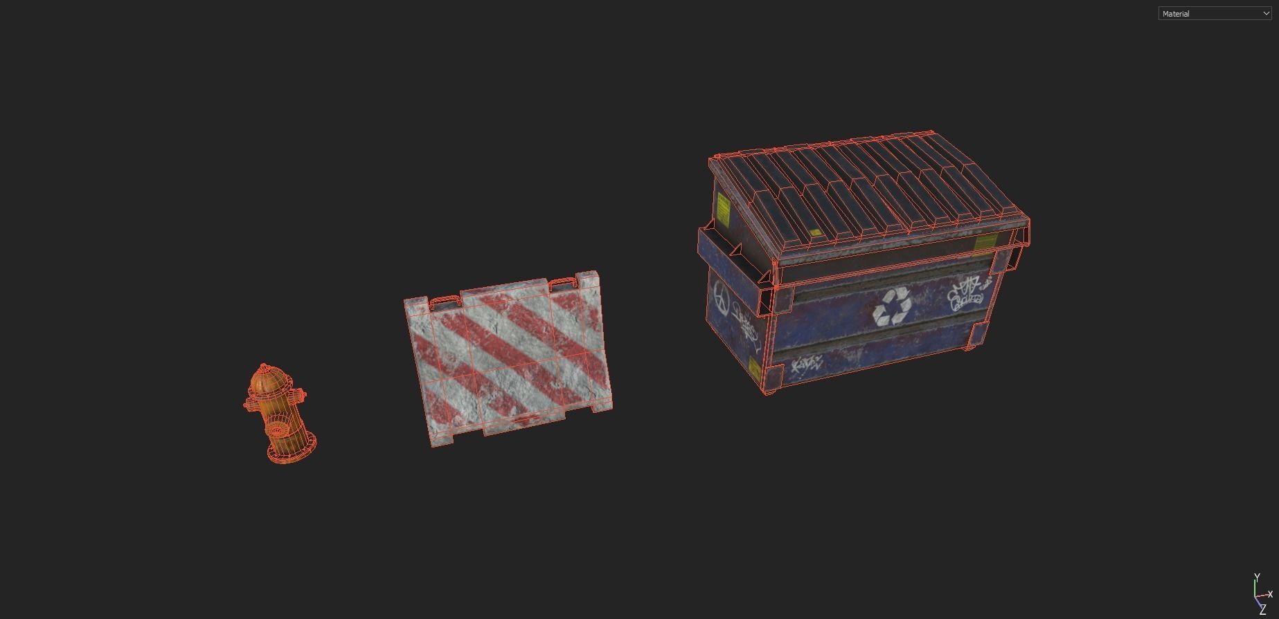 Street Props Pack 2 Low-poly 3D model_6