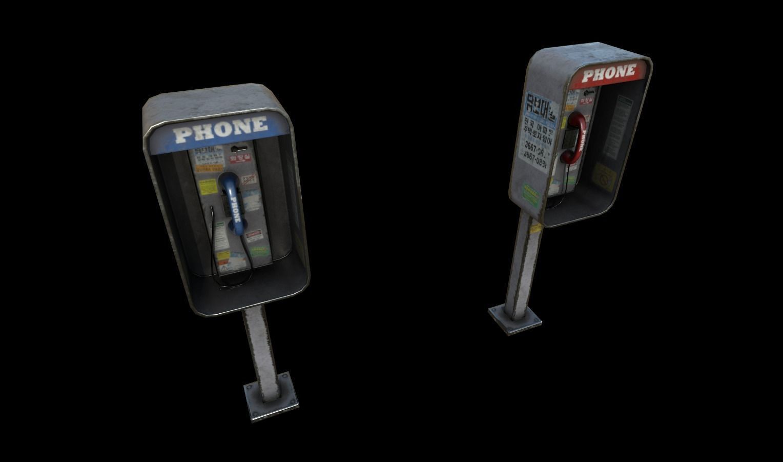 Street Props Pack 2 Low-poly 3D model_9