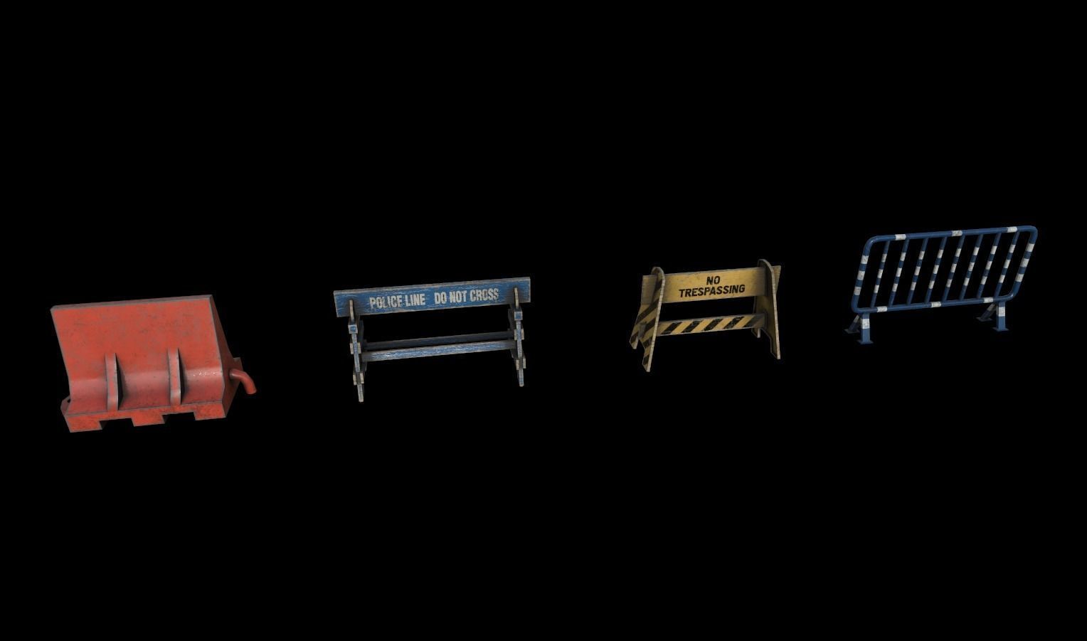 Street Props Pack 2 Low-poly 3D model_3