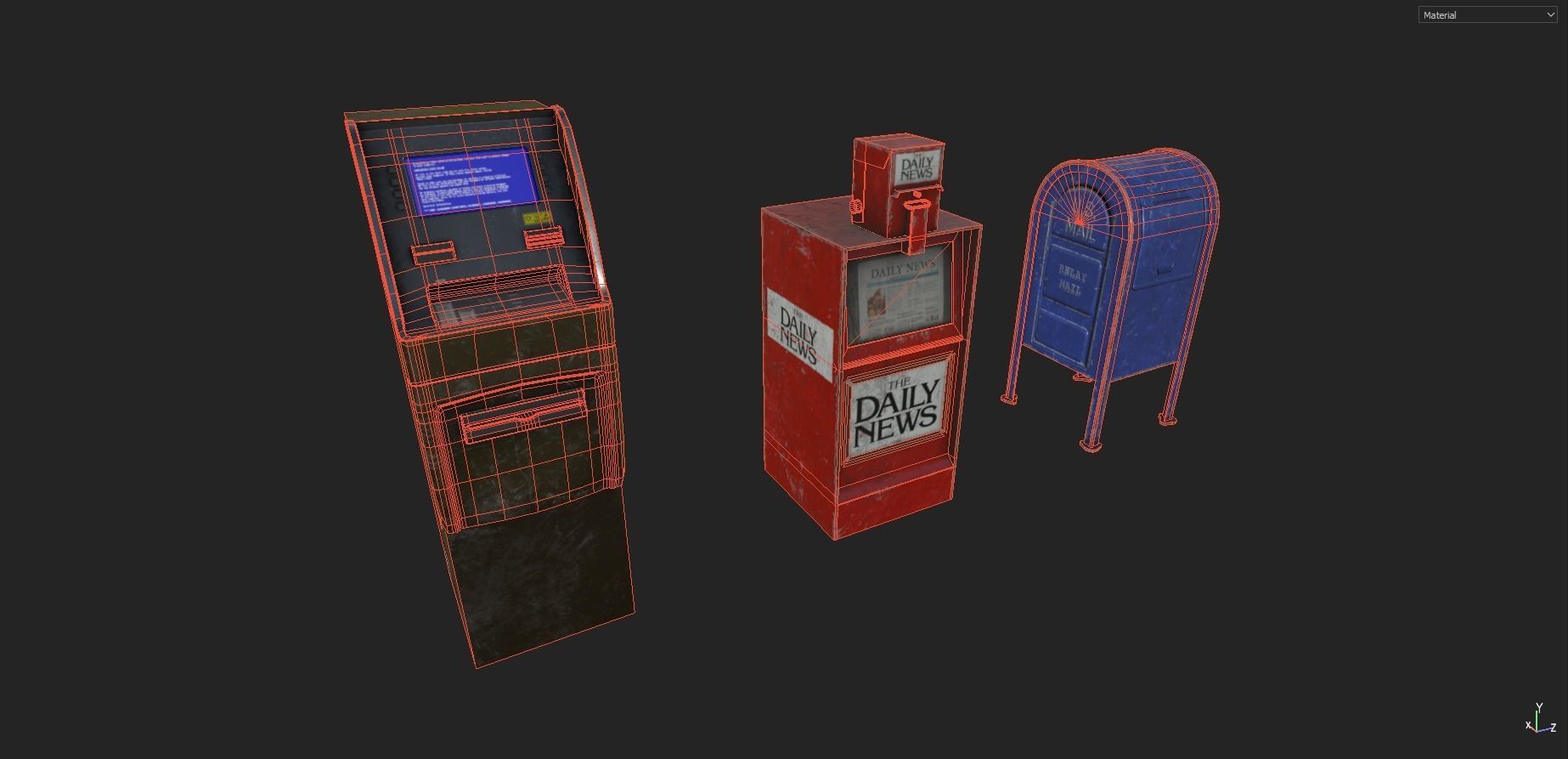 Street Props Pack 2 Low-poly 3D model_2