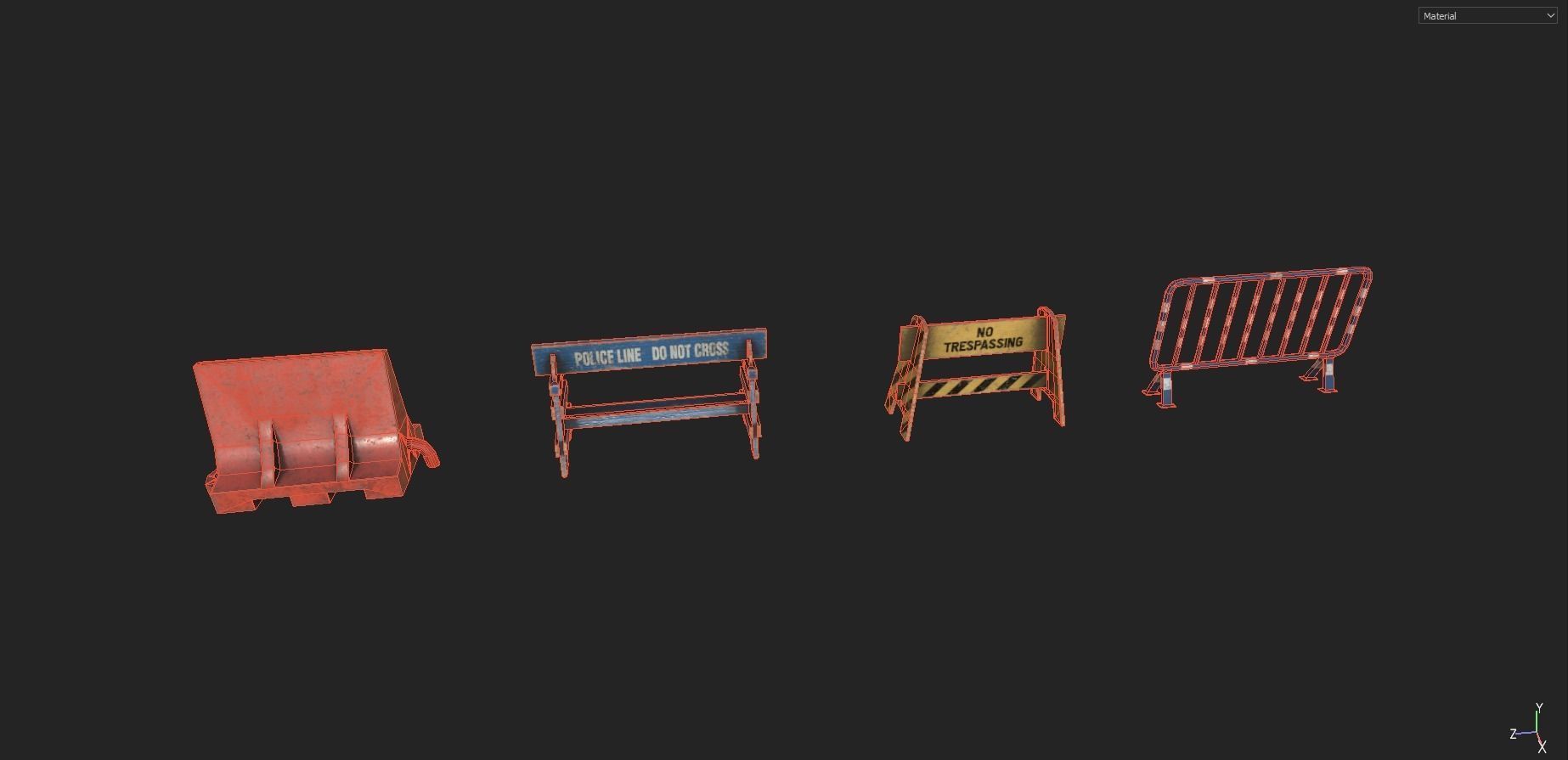 Street Props Pack 2 Low-poly 3D model_4
