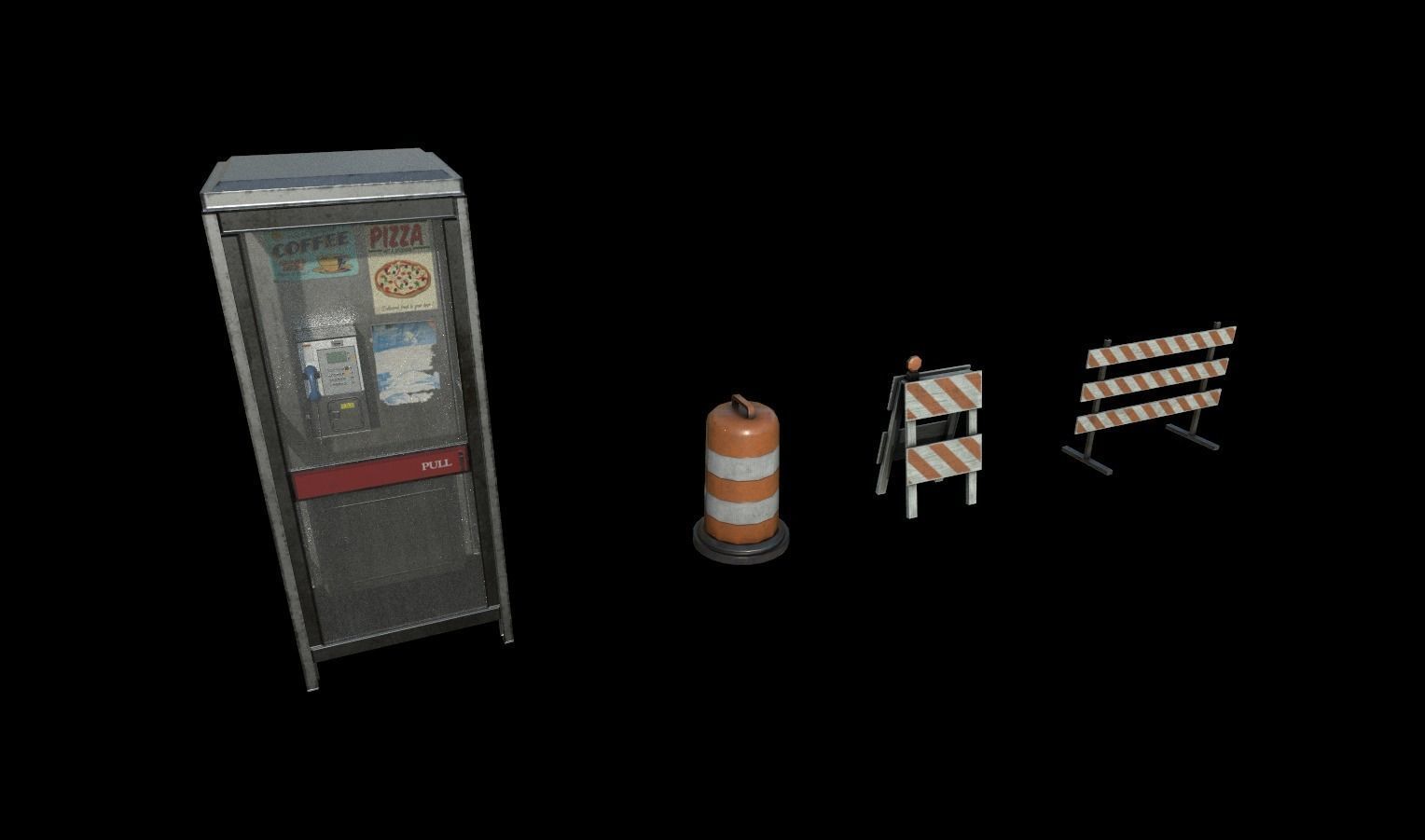 Street Props Pack 2 Low-poly 3D model_11