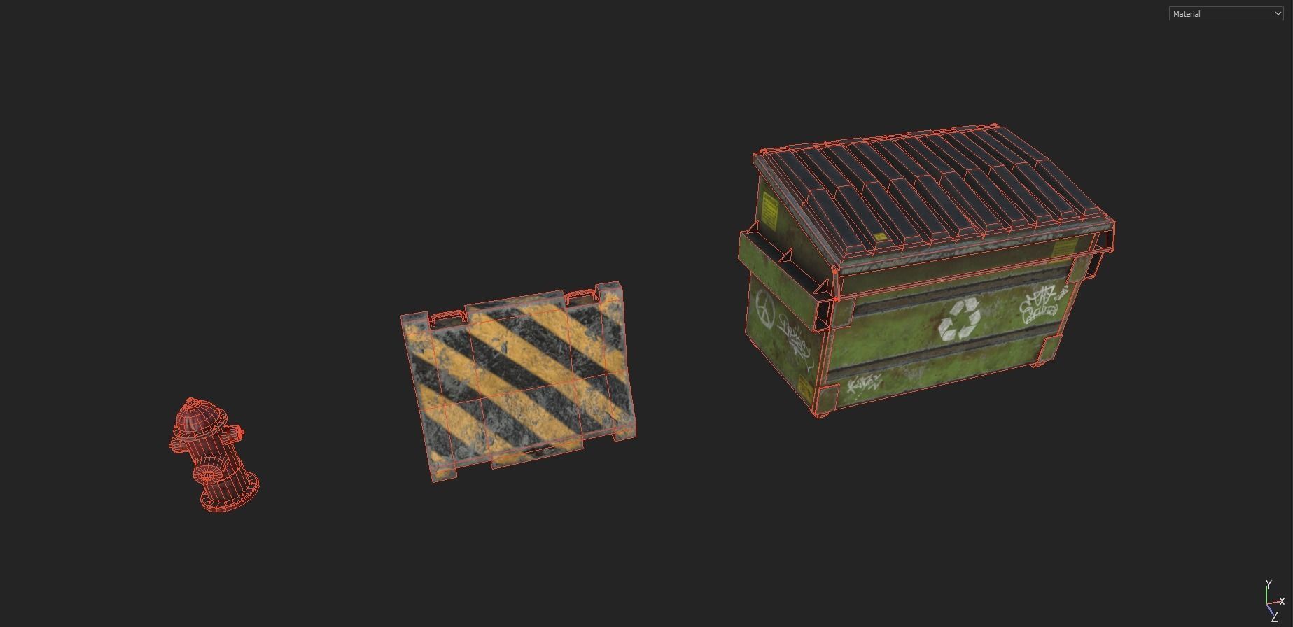 Street Props Pack 2 Low-poly 3D model_8