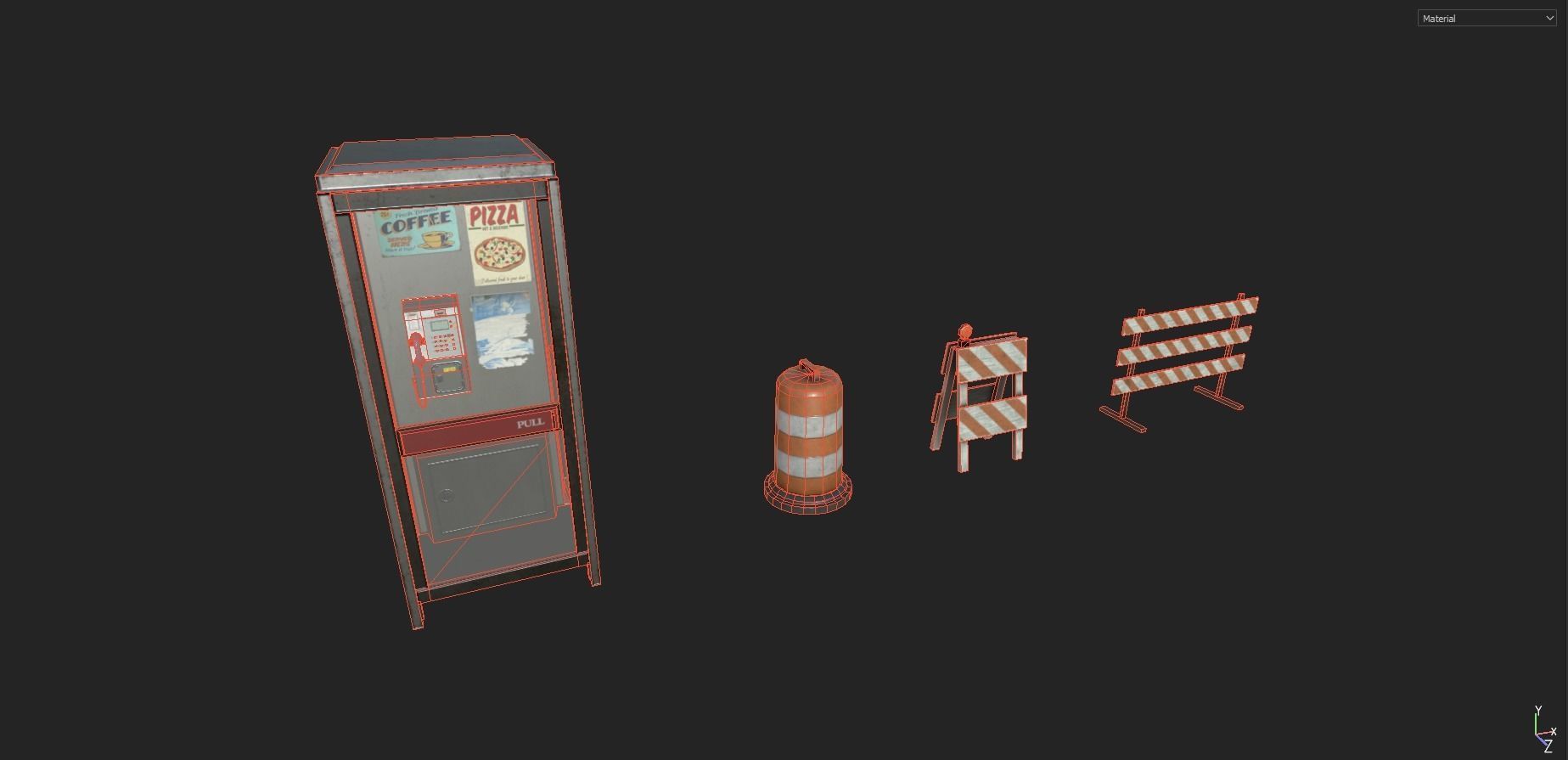 Street Props Pack 2 Low-poly 3D model_12