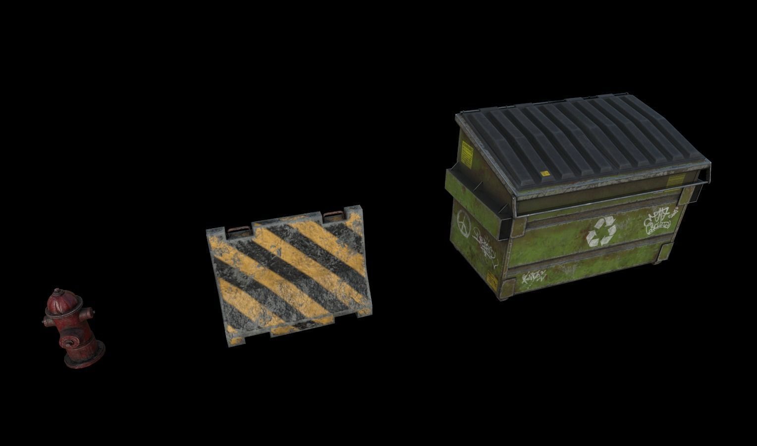 Street Props Pack 2 Low-poly 3D model_7