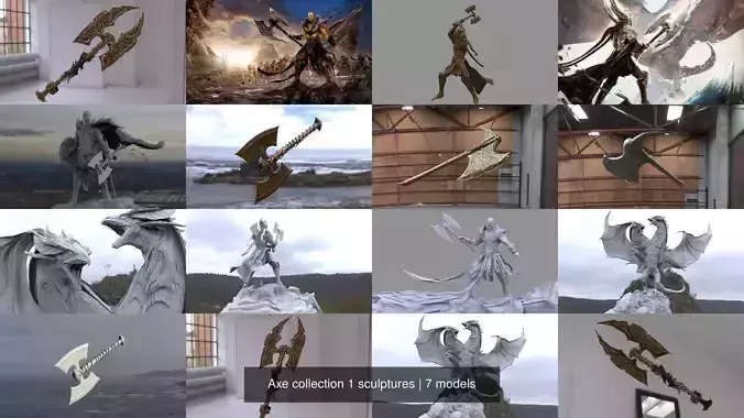 Axe collection 1 sculptures 
