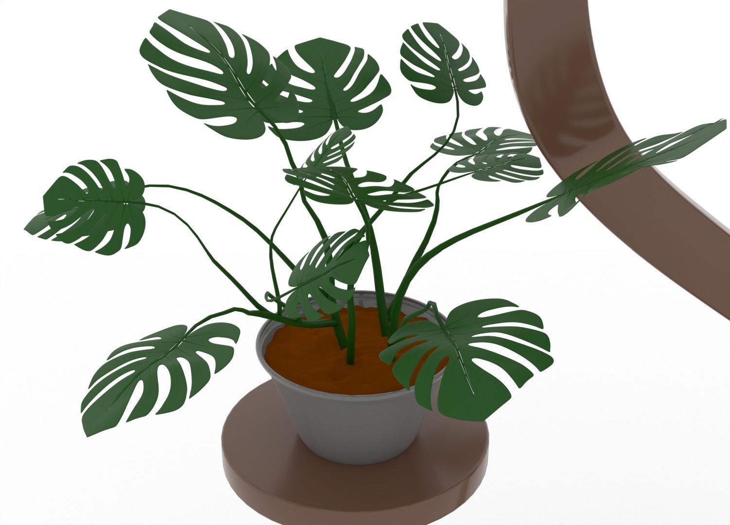 Plant Shelve Rack 3D Design Low-poly 3D model_5