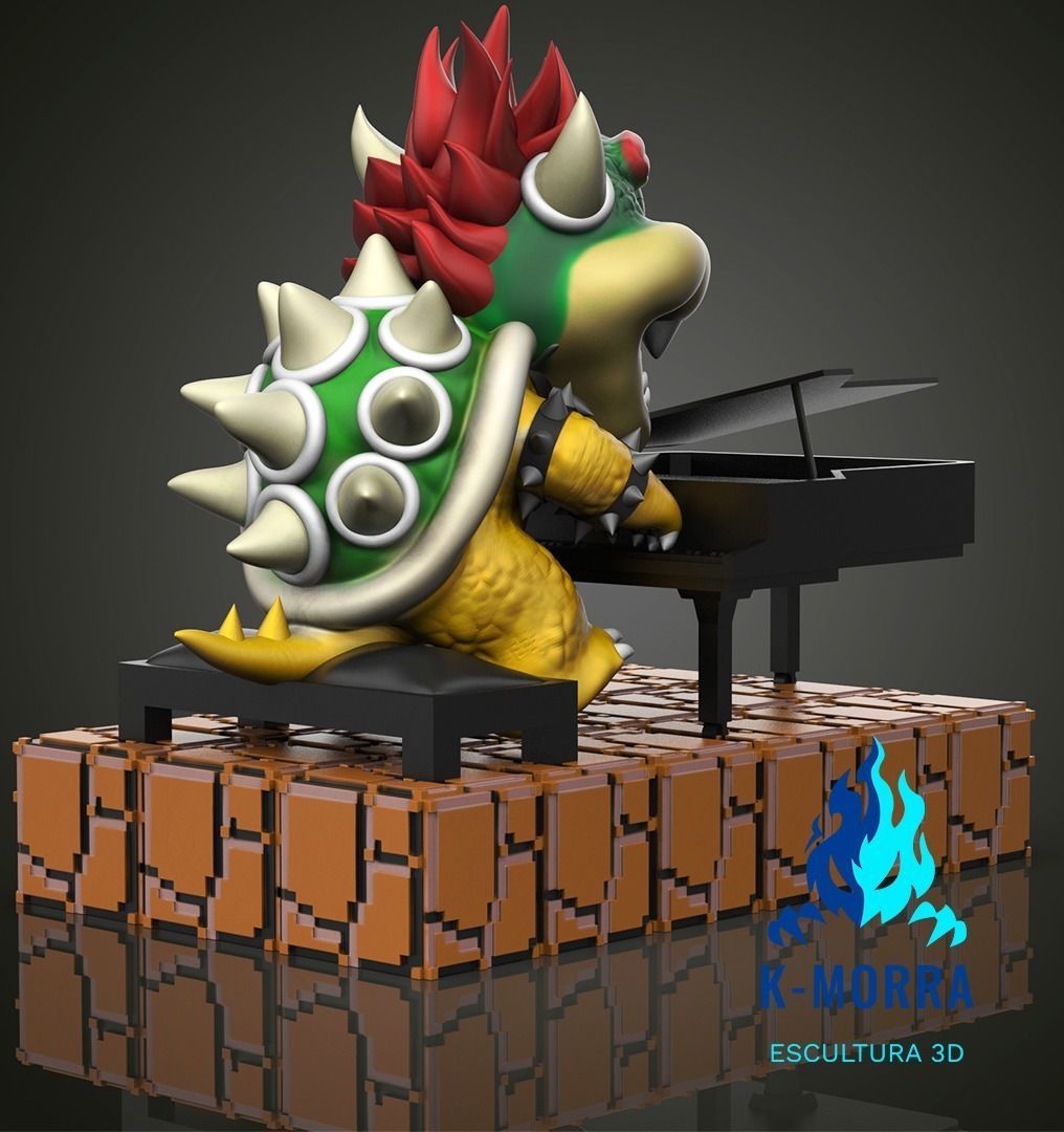 Bowser Funko Peach 3D print model_3
