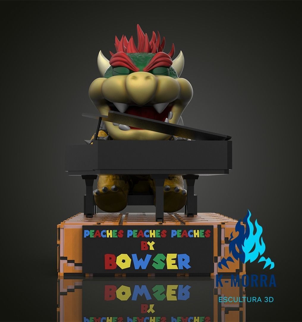 Bowser Funko Peach 3D print model_1