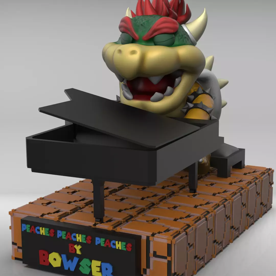 Bowser Funko Peach 3D print model_0