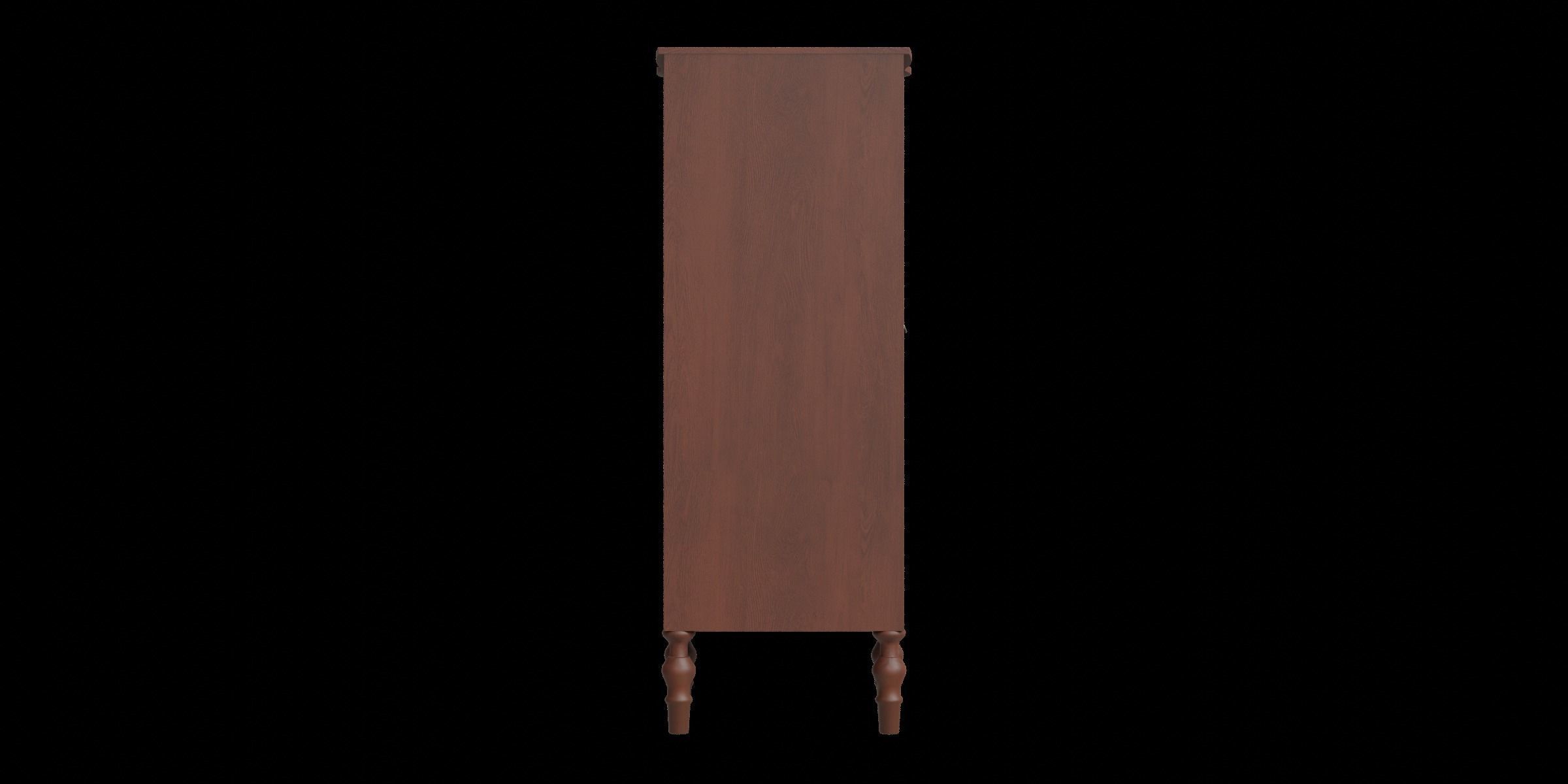Suzanne Jewelry Armoire Walnut Low-poly 3D model_6