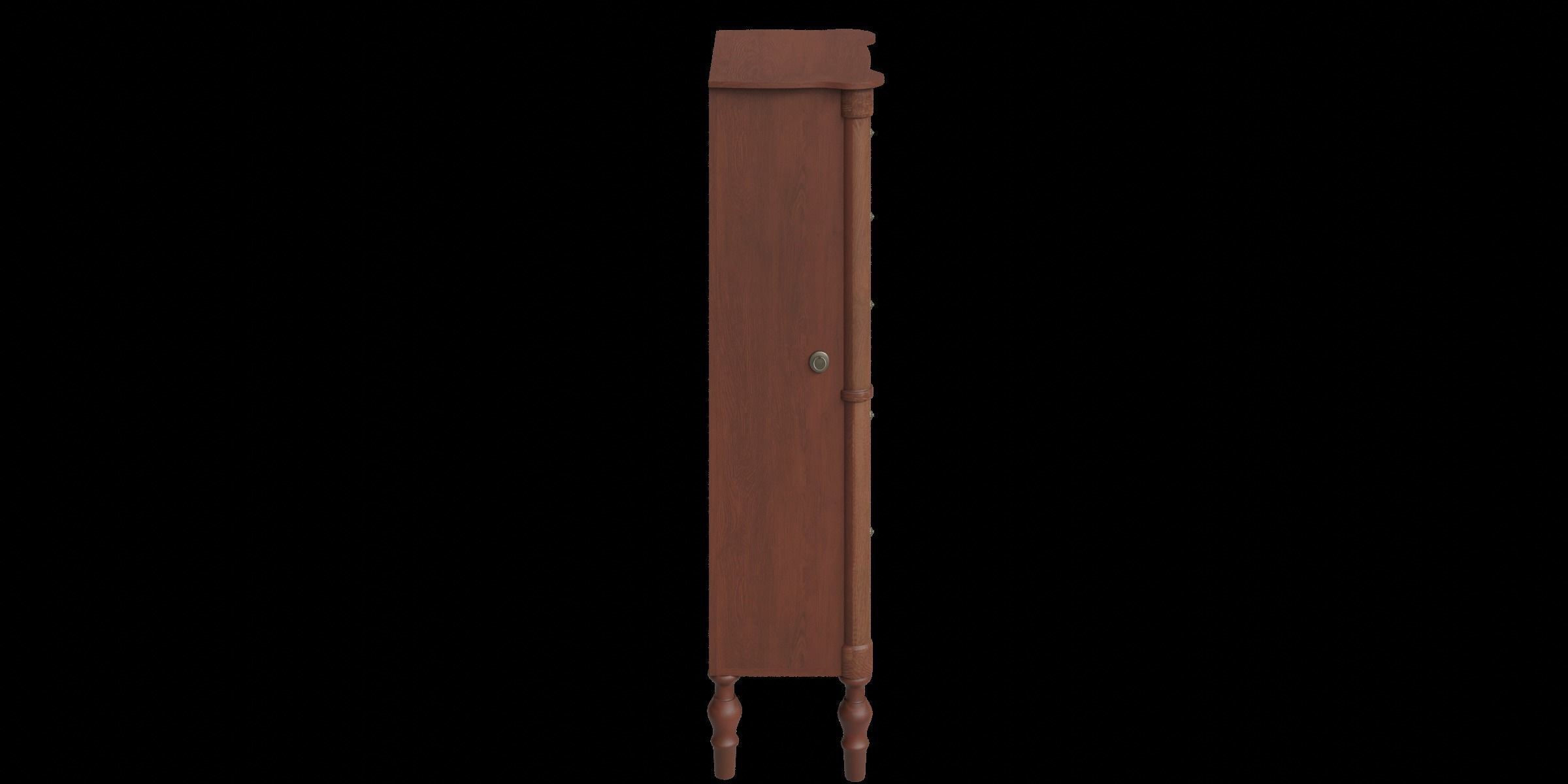 Suzanne Jewelry Armoire Walnut Low-poly 3D model_9