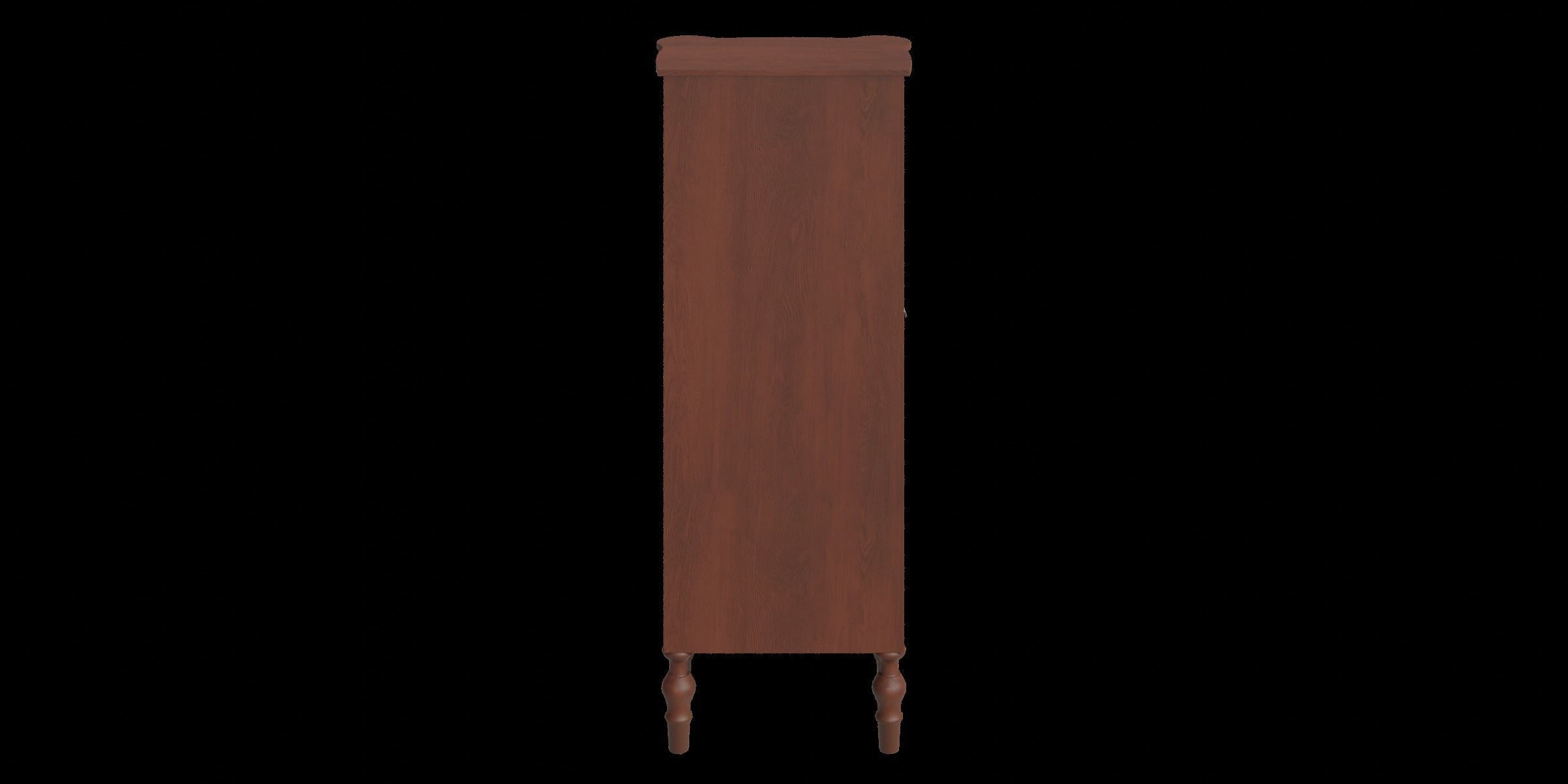 Suzanne Jewelry Armoire Walnut Low-poly 3D model_10