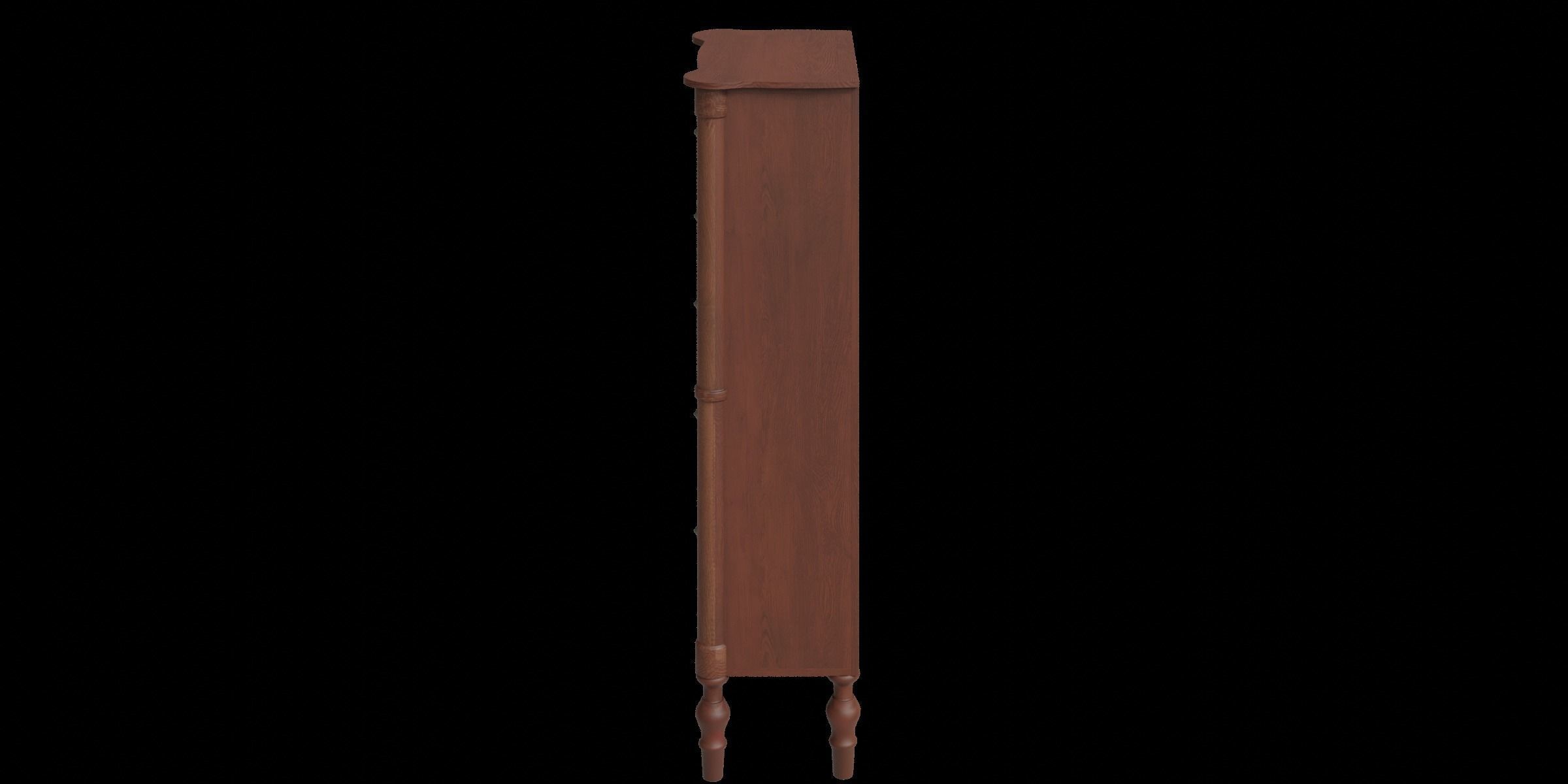 Suzanne Jewelry Armoire Walnut Low-poly 3D model_11