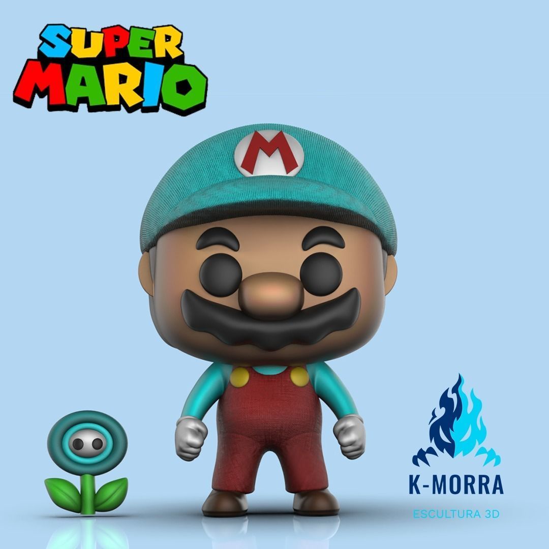 Funkos Mario Pack x3 3D print model_1