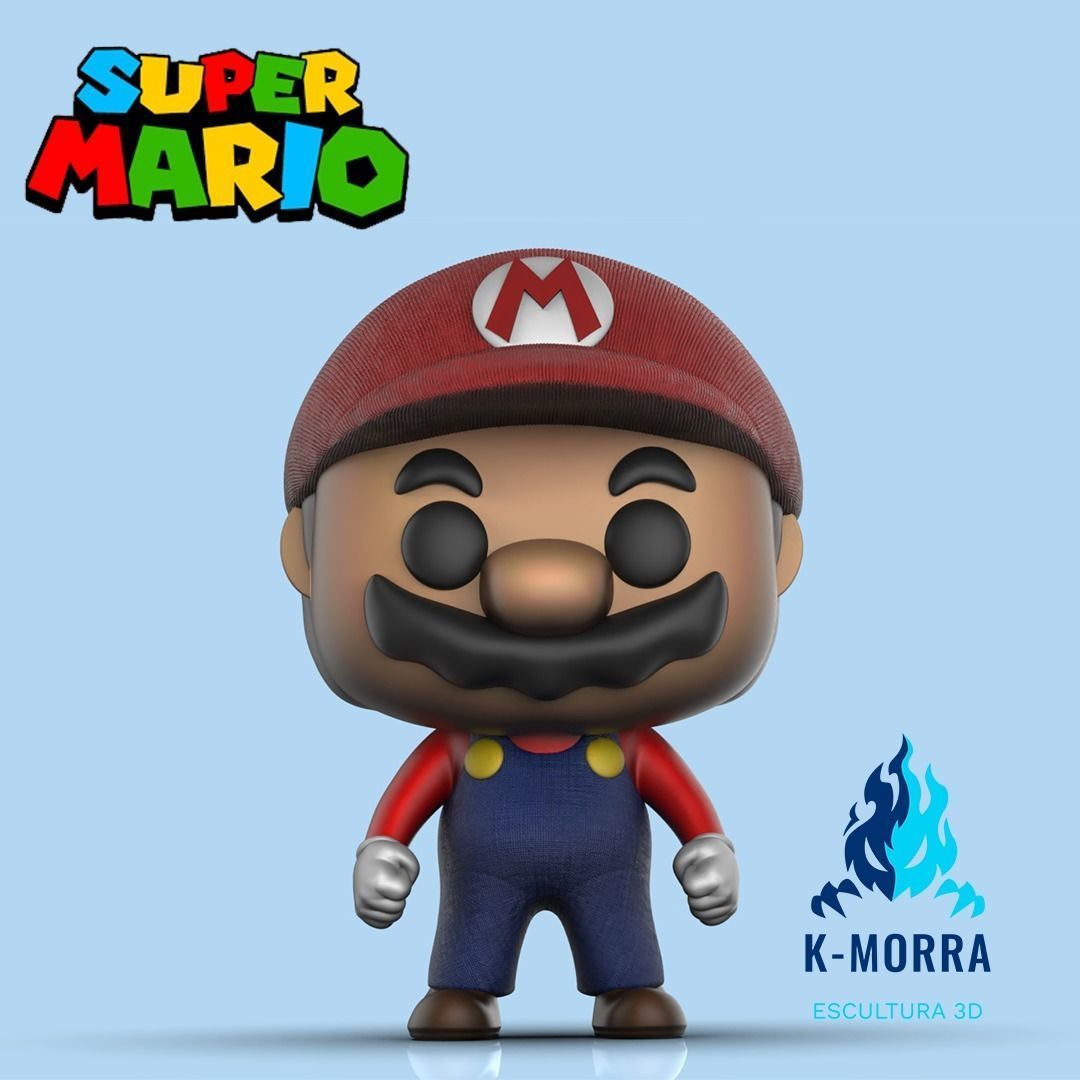 Funkos Mario Pack x3 3D print model_2