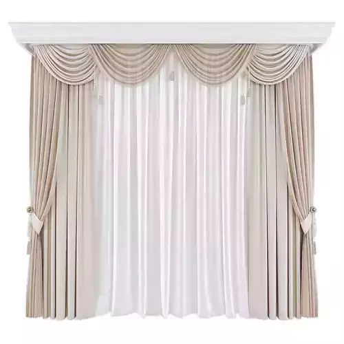 Curtains581 Low-poly 3D model