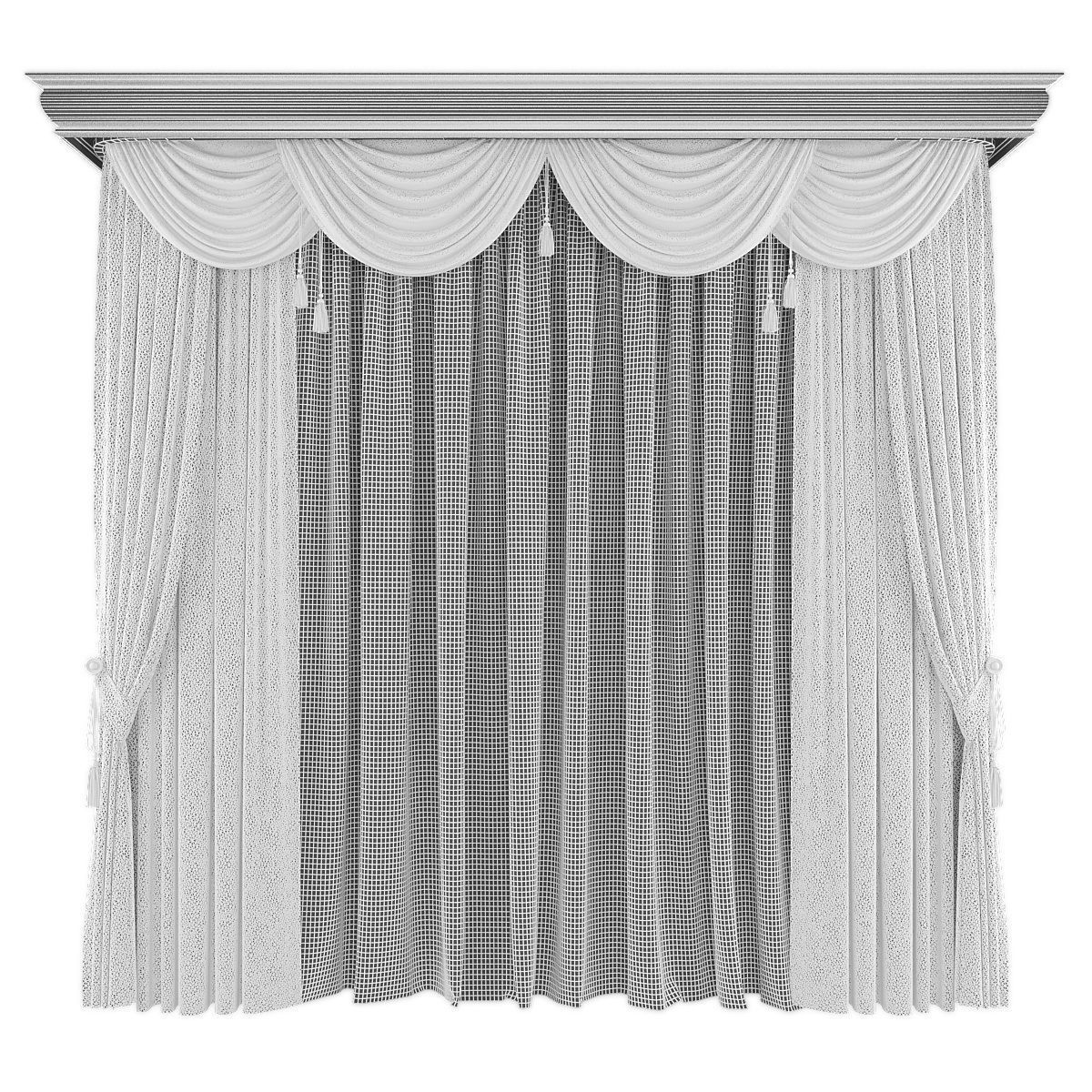 Curtains581 Low-poly 3D model_1