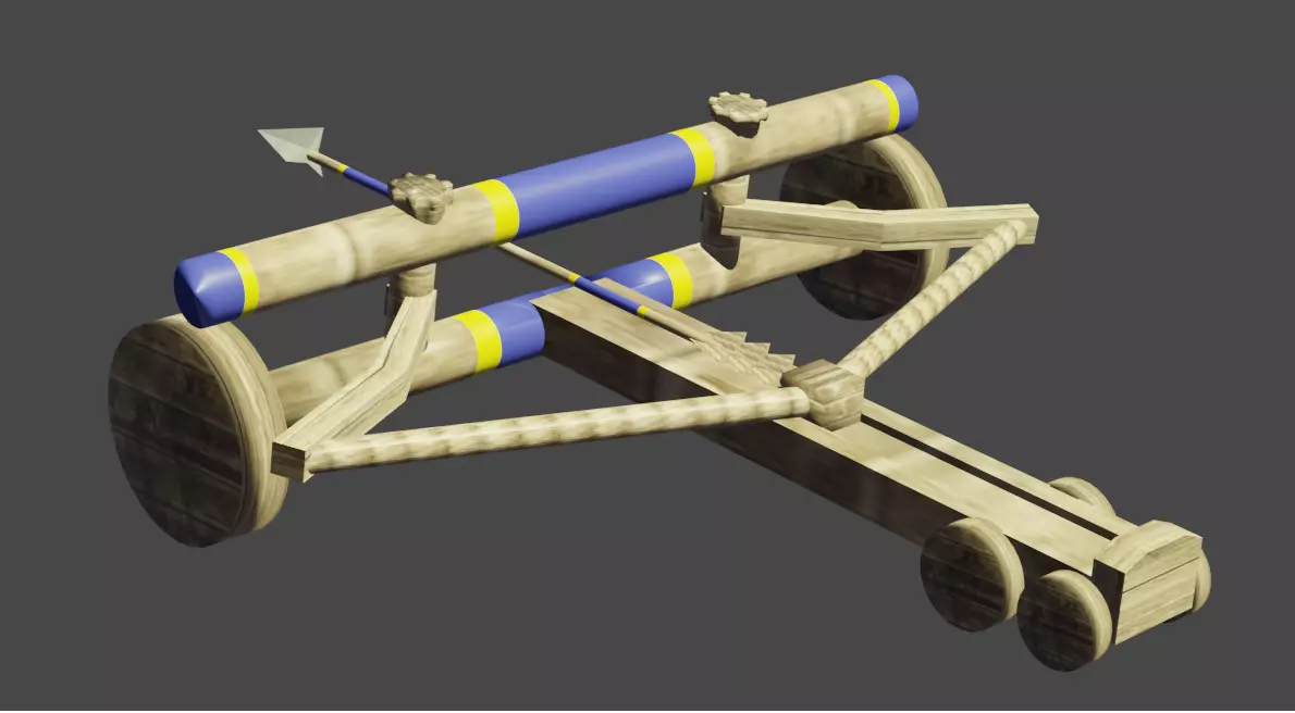 catapult Low-poly 3D model