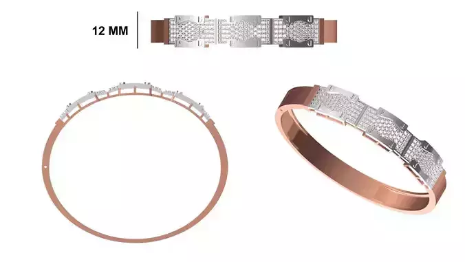 Women Bangle Bracelet STL JCD Details