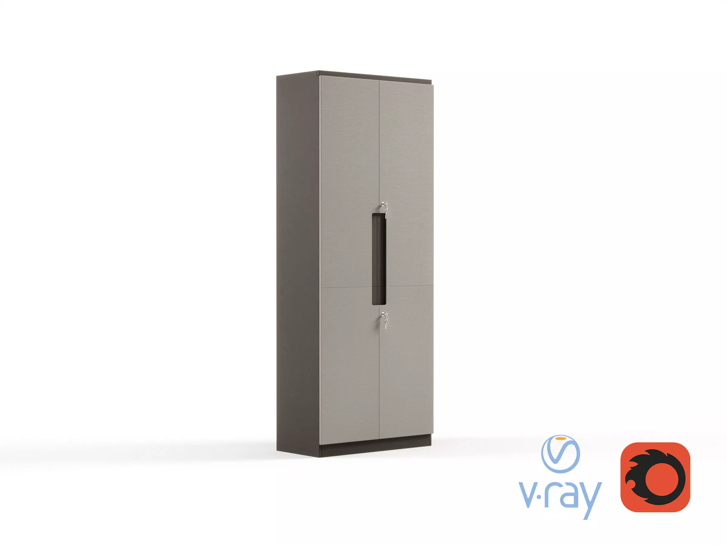 Modern Office High Cabinet File For Staff  Free 3D model_0