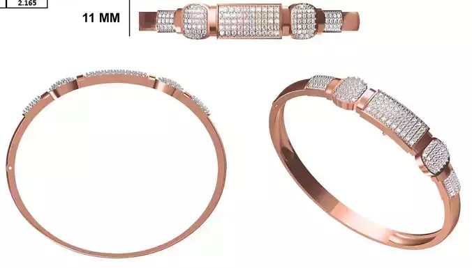 Women Bangle Bracelet STL JCD Details