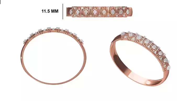 Women Bangle Bracelet STL JCD Details