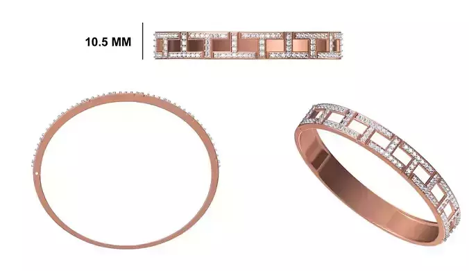 Women Bangle Bracelet STL JCD Details