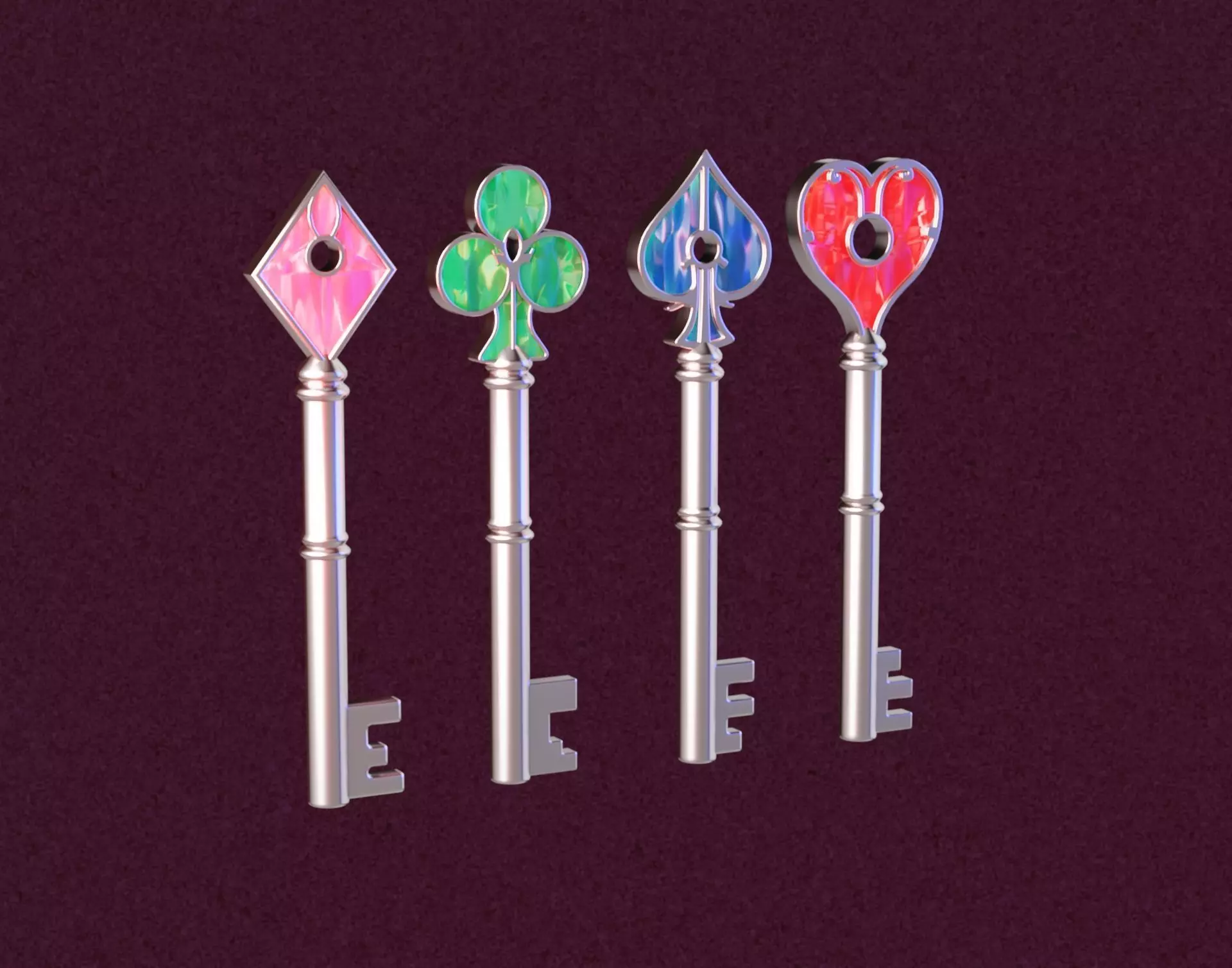 Resident Evil 2 Keys 3D print model_0