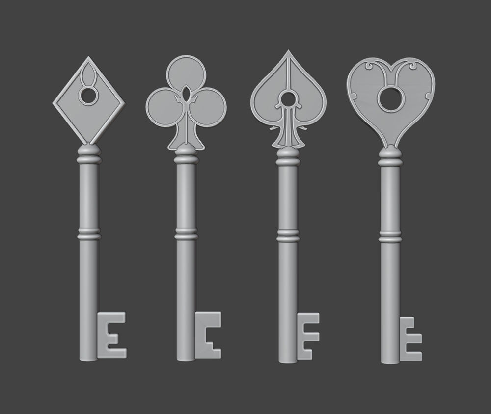 Resident Evil 2 Keys 3D print model_7