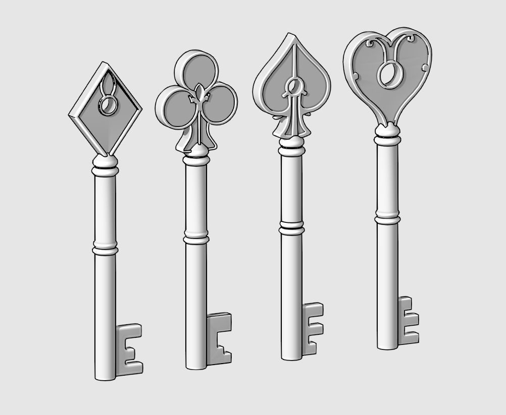 Resident Evil 2 Keys 3D print model_6