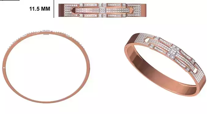 Women Bangle Bracelet STL JCD Details