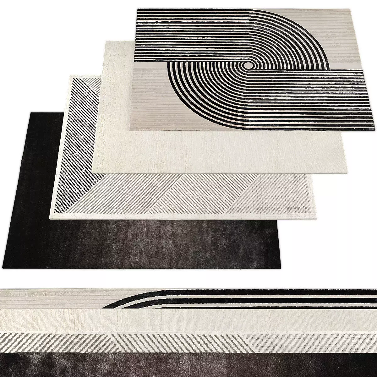 Rugs collection 344 Low-poly 3D model_0