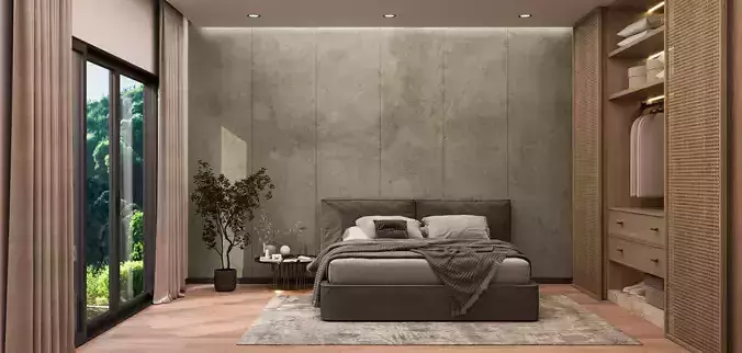 Interior scene Bedroom 