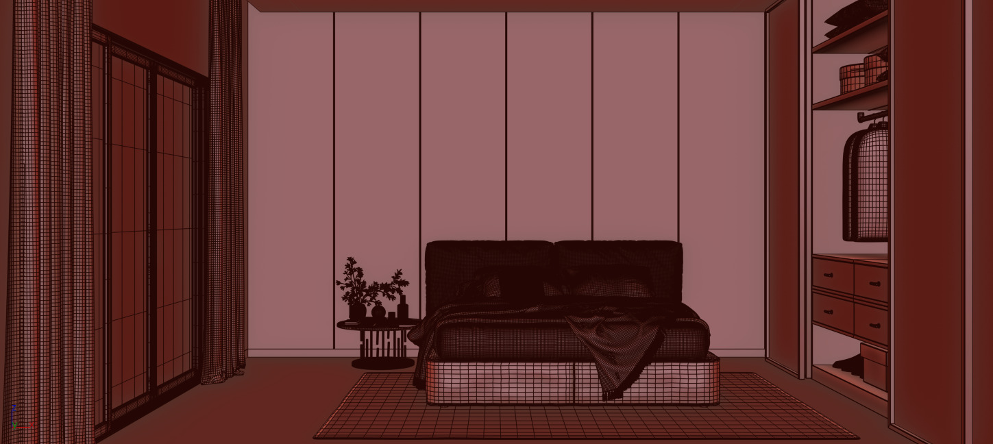 Interior scene Bedroom  3D model_2
