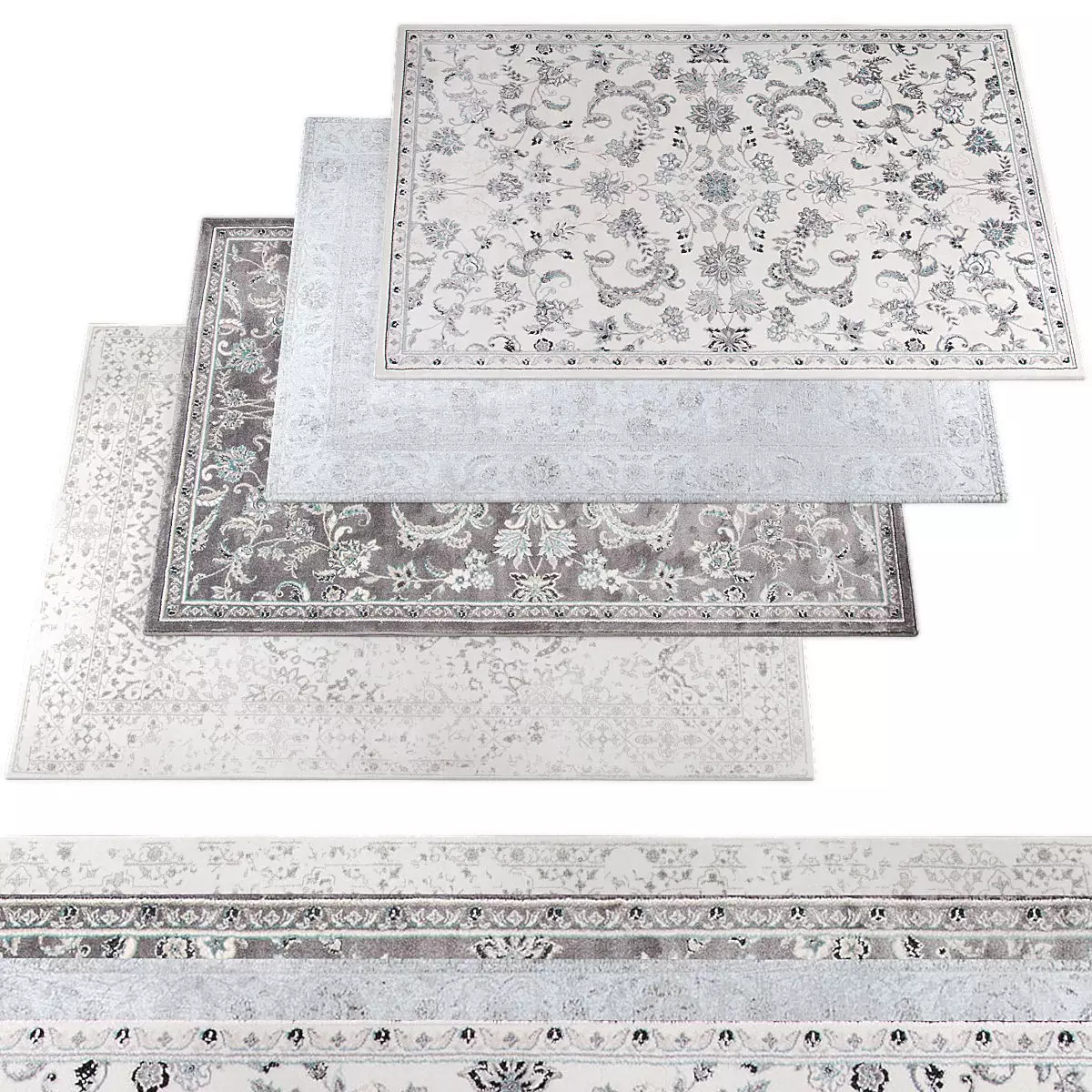 Rugs collection 350 Low-poly 3D model_0