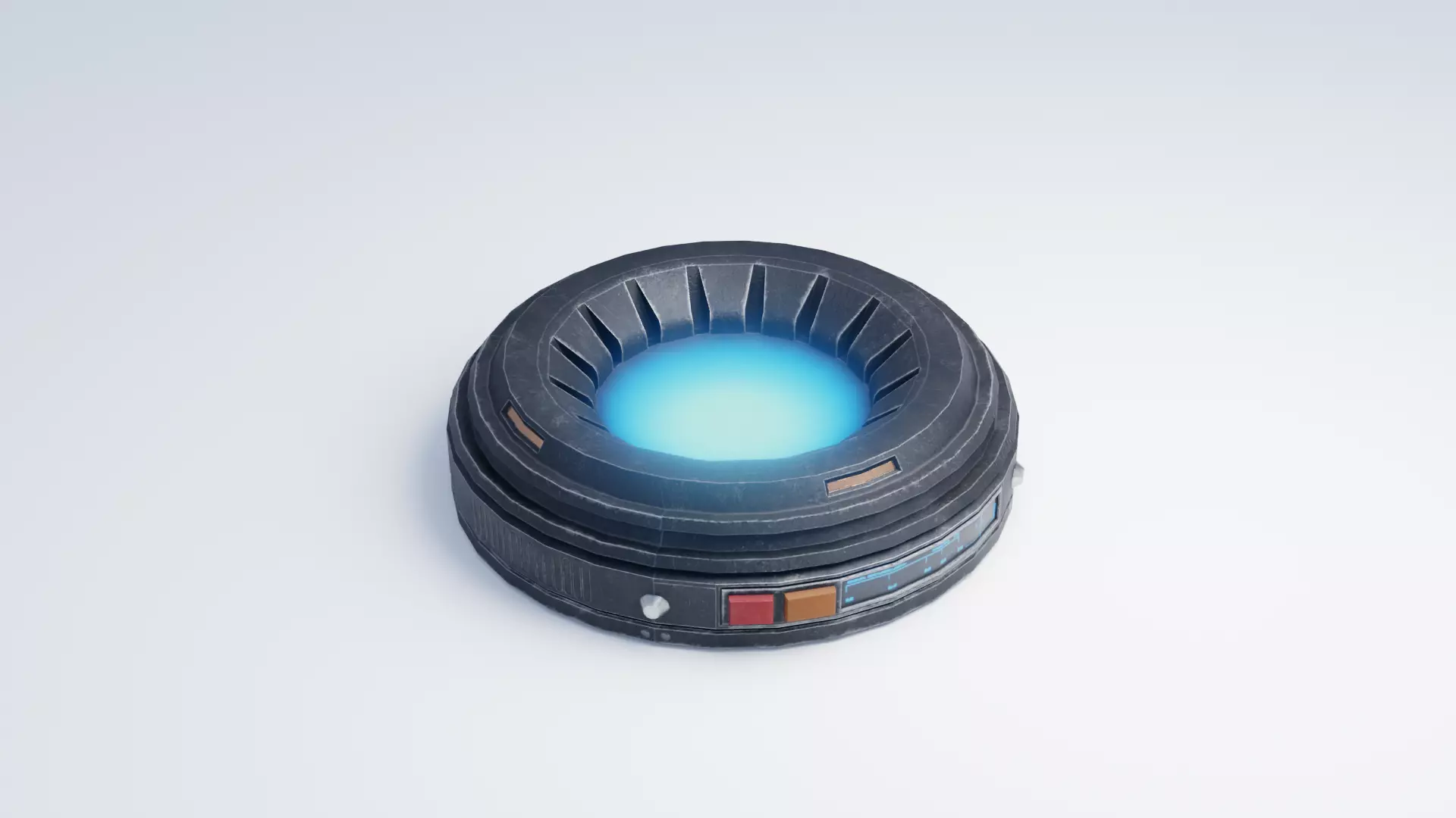 Hologram Puck 4K and 2K Low-poly 3D model_0