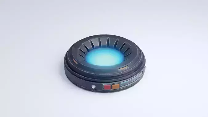 Hologram Puck 4K and 2K Low-poly 3D model
