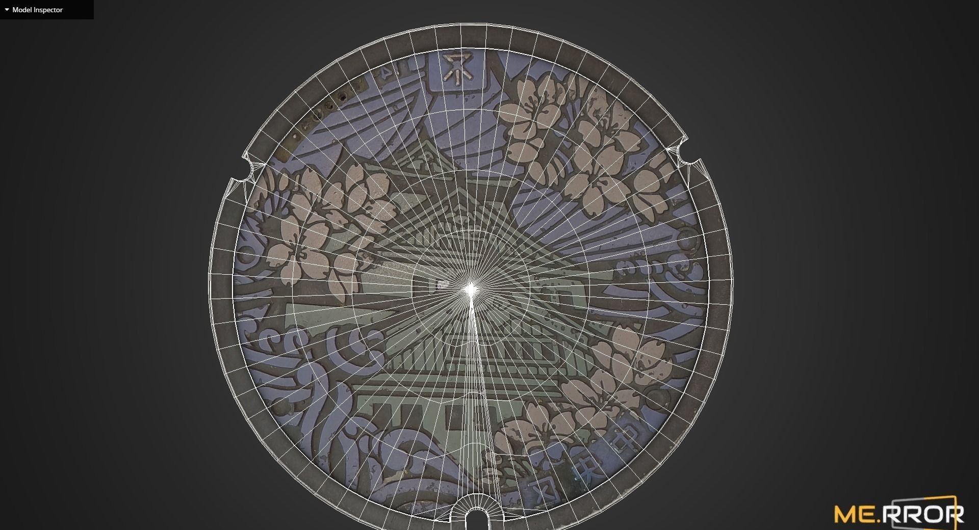 Game Ready Osaka Manhole Low-poly 3D model_6