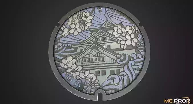 Game Ready Osaka Manhole Low-poly 3D model
