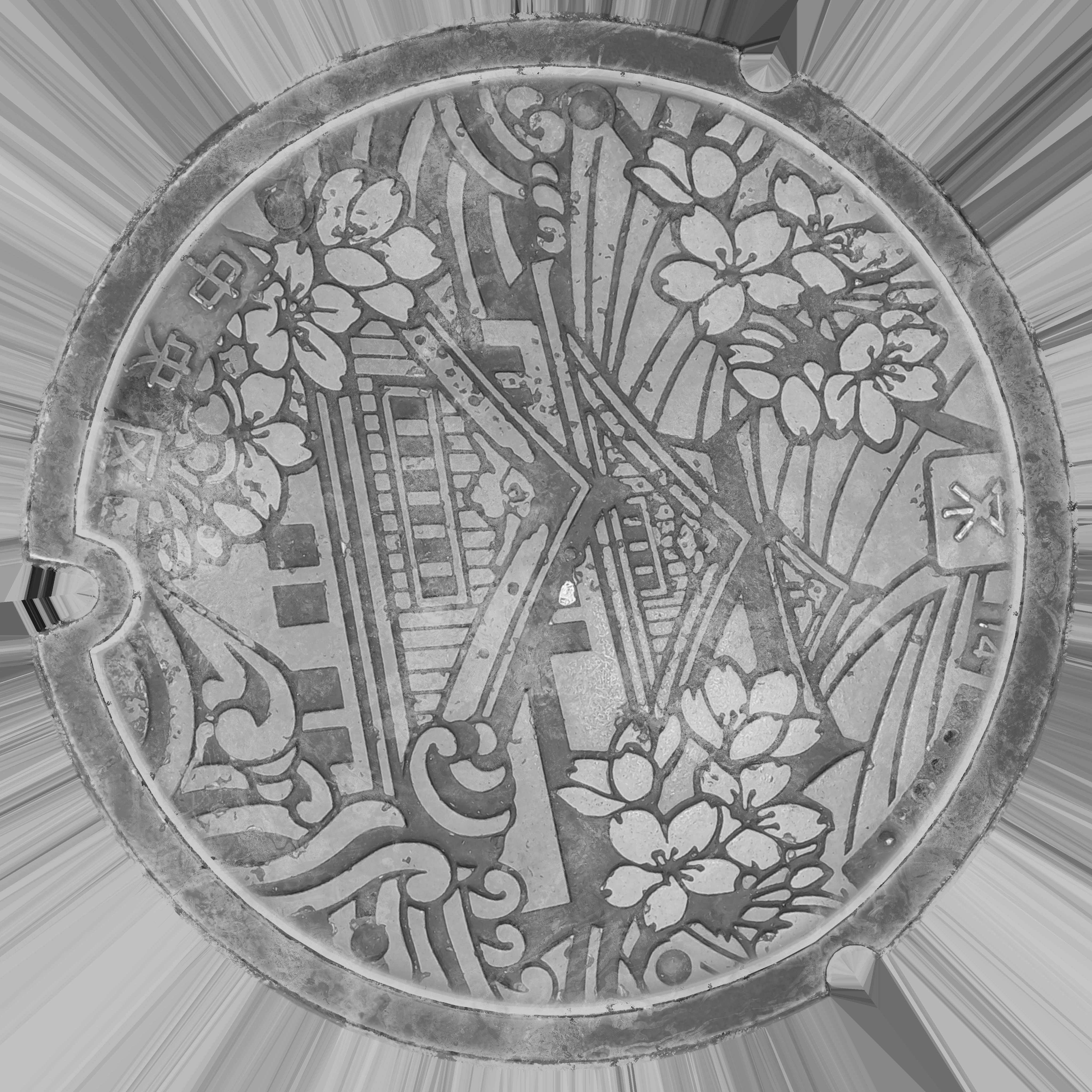 Game Ready Osaka Manhole Low-poly 3D model_13