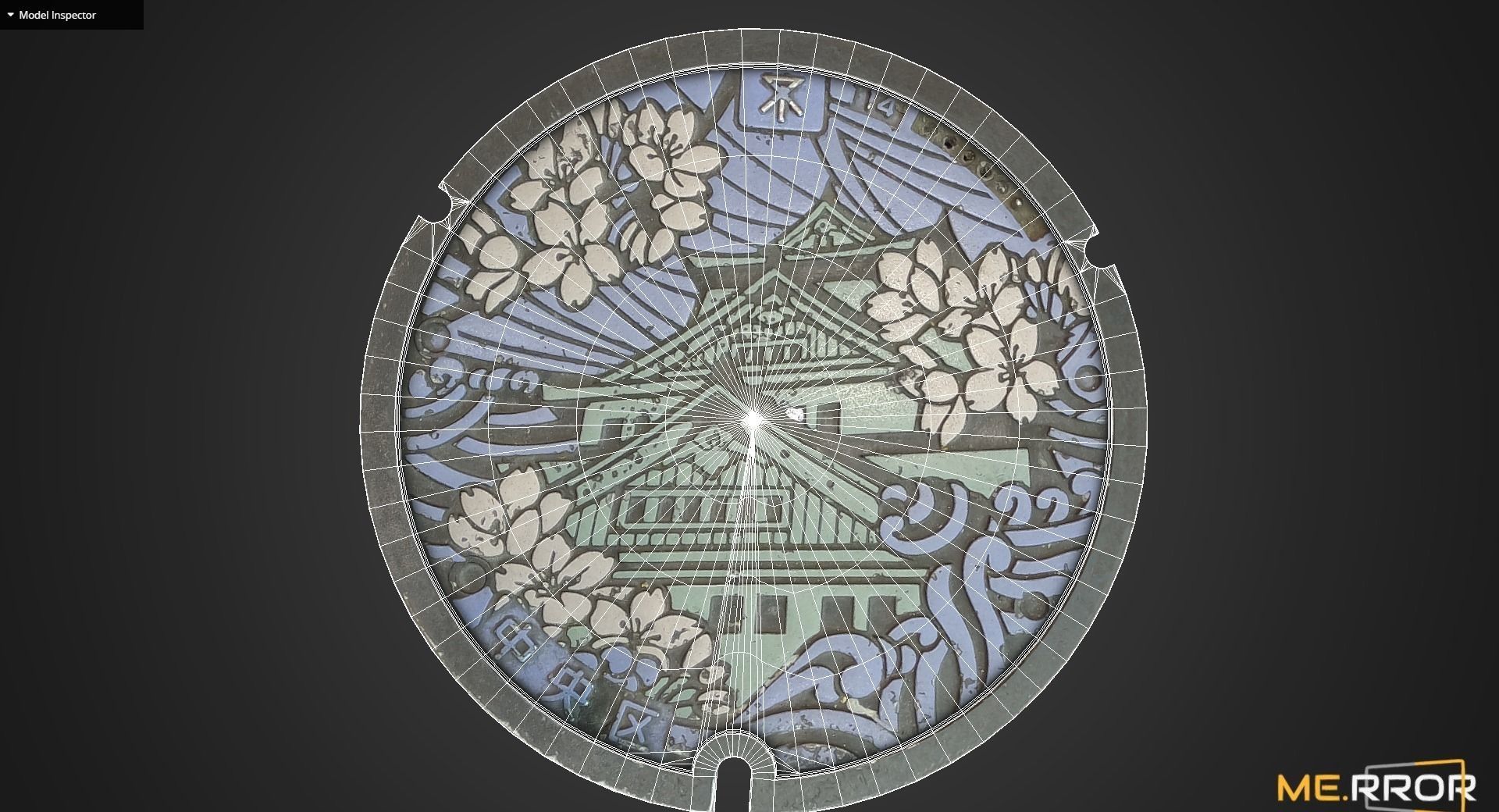 Game Ready Osaka Manhole Low-poly 3D model_4