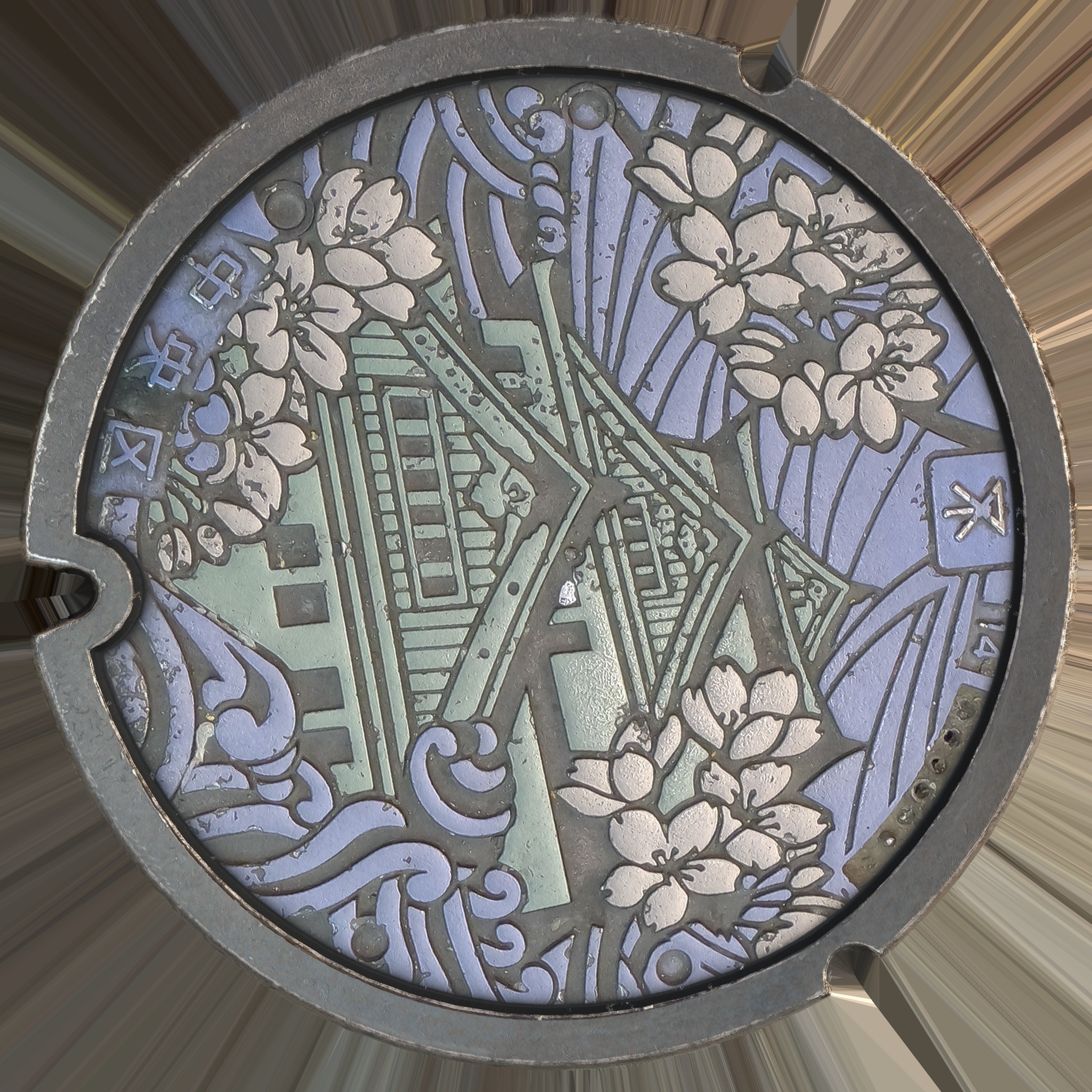 Game Ready Osaka Manhole Low-poly 3D model_15