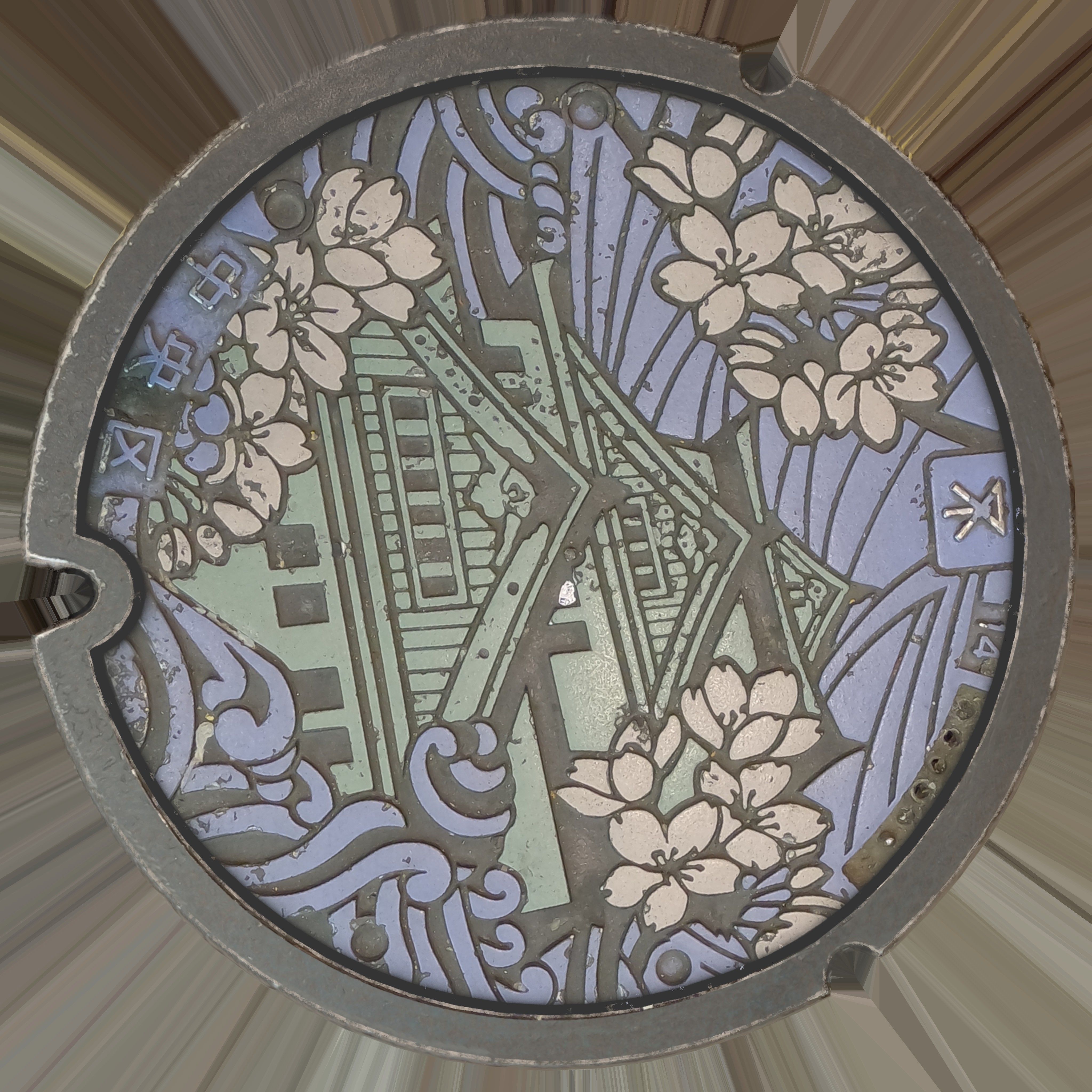 Game Ready Osaka Manhole Low-poly 3D model_16